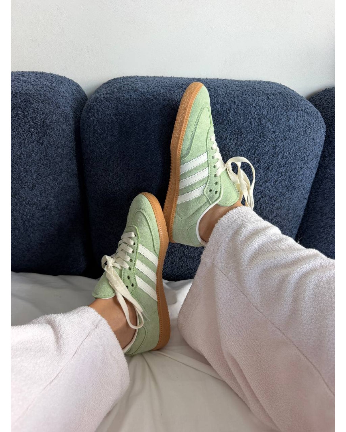 Adidas Samba Sage Green Double Laces