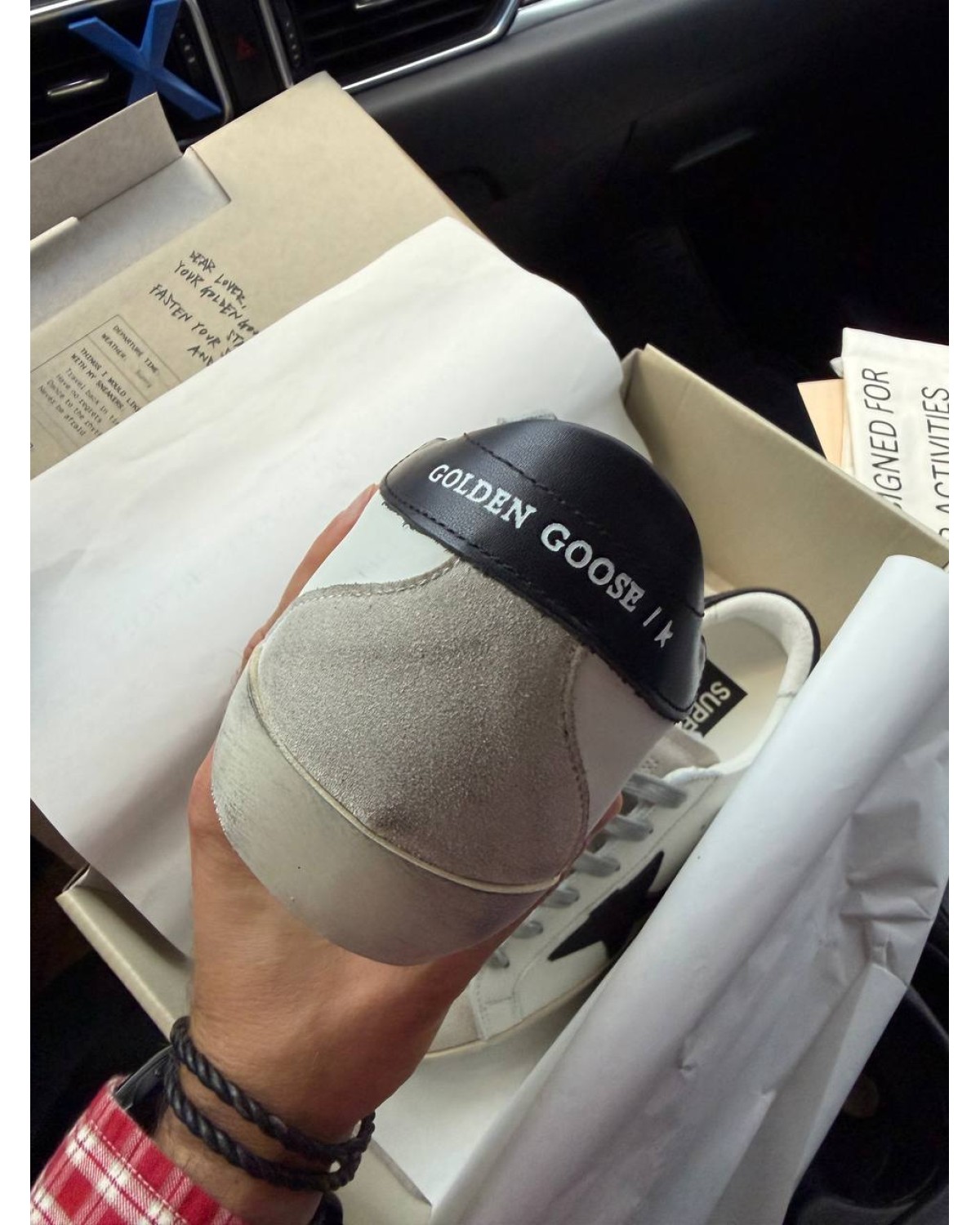 Golden Goose White Black Star