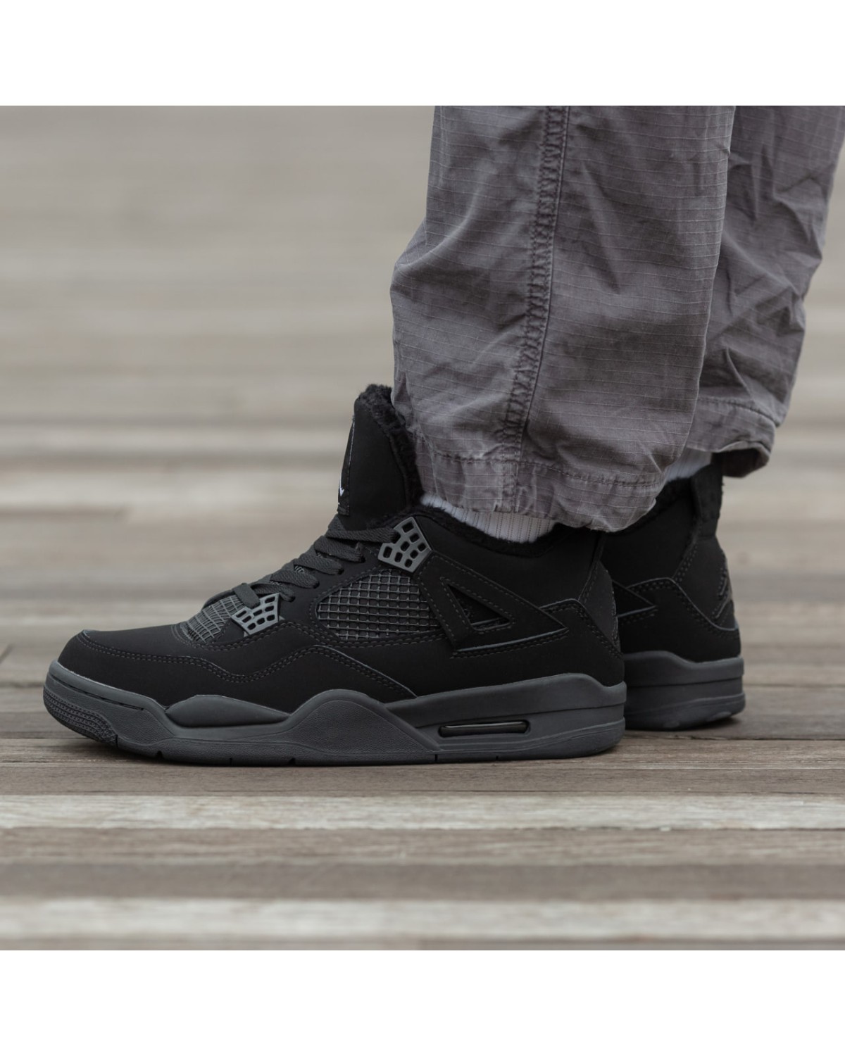 Air Jordan Retro 4 Fur  Black Cat