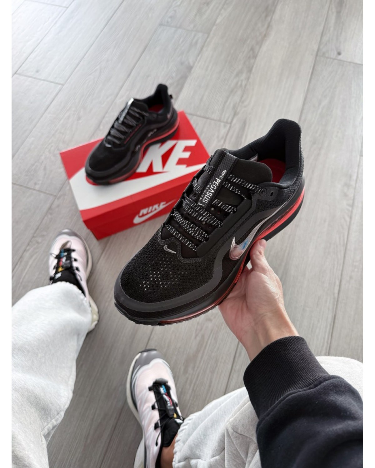 Nike Pegasus PRM Black Bright Crimson Nike Pegasus PRM Black Bright Crimson