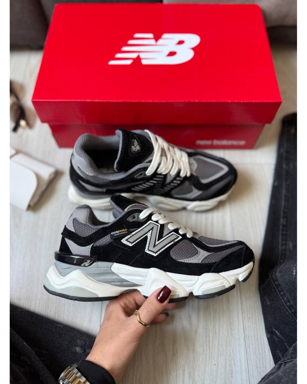 New Balance 9060 Cordura Black Grey White Thermo