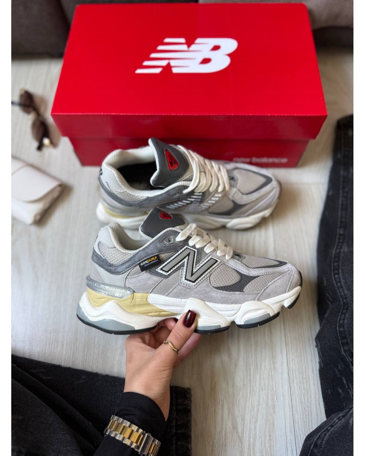 New Balance 9060 Grey White Cordura