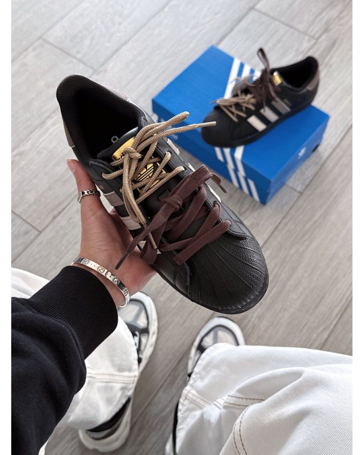 Adidas Superstar Custom Laces Black