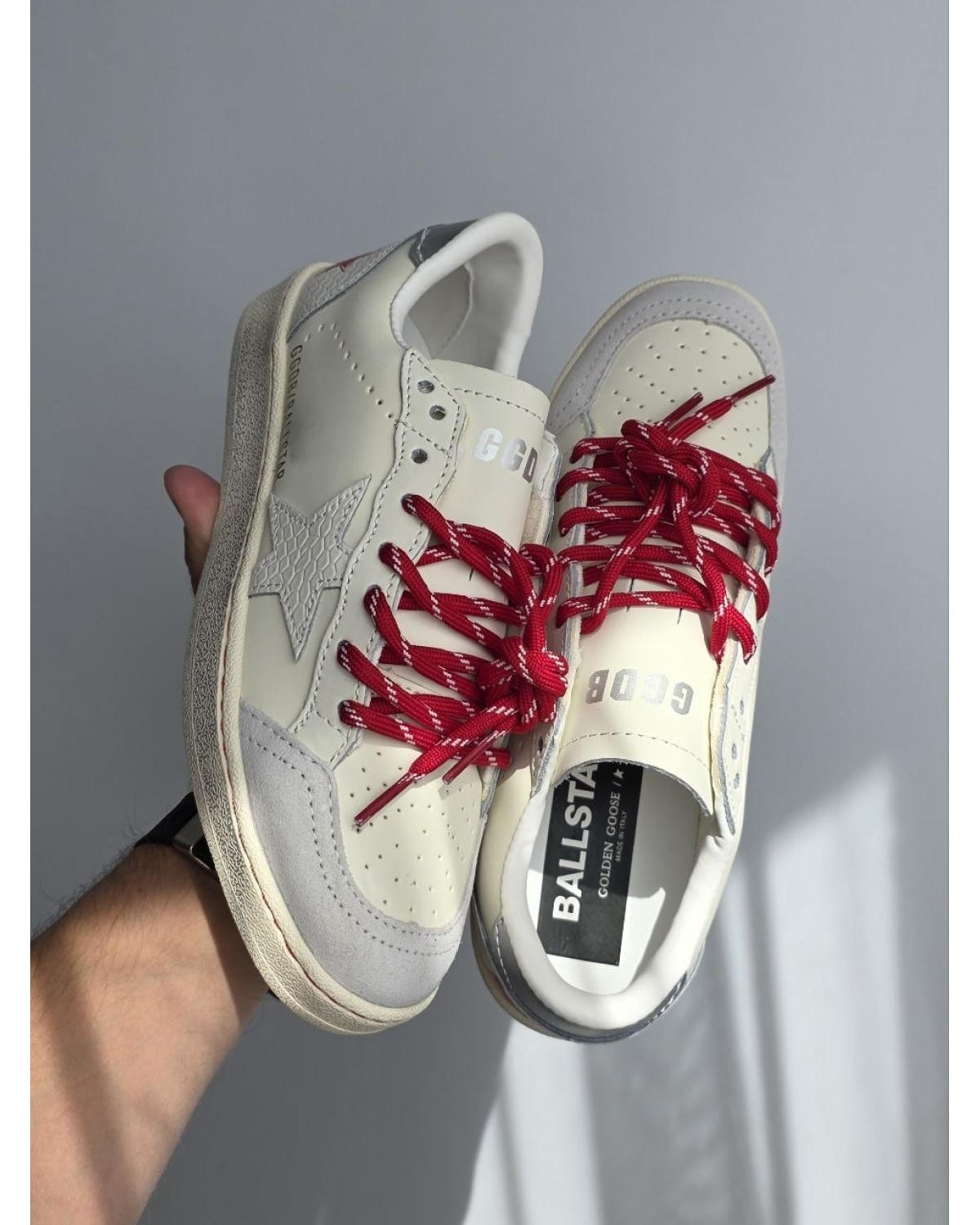 Golden Goose Ball Star Milk/Grey/Red