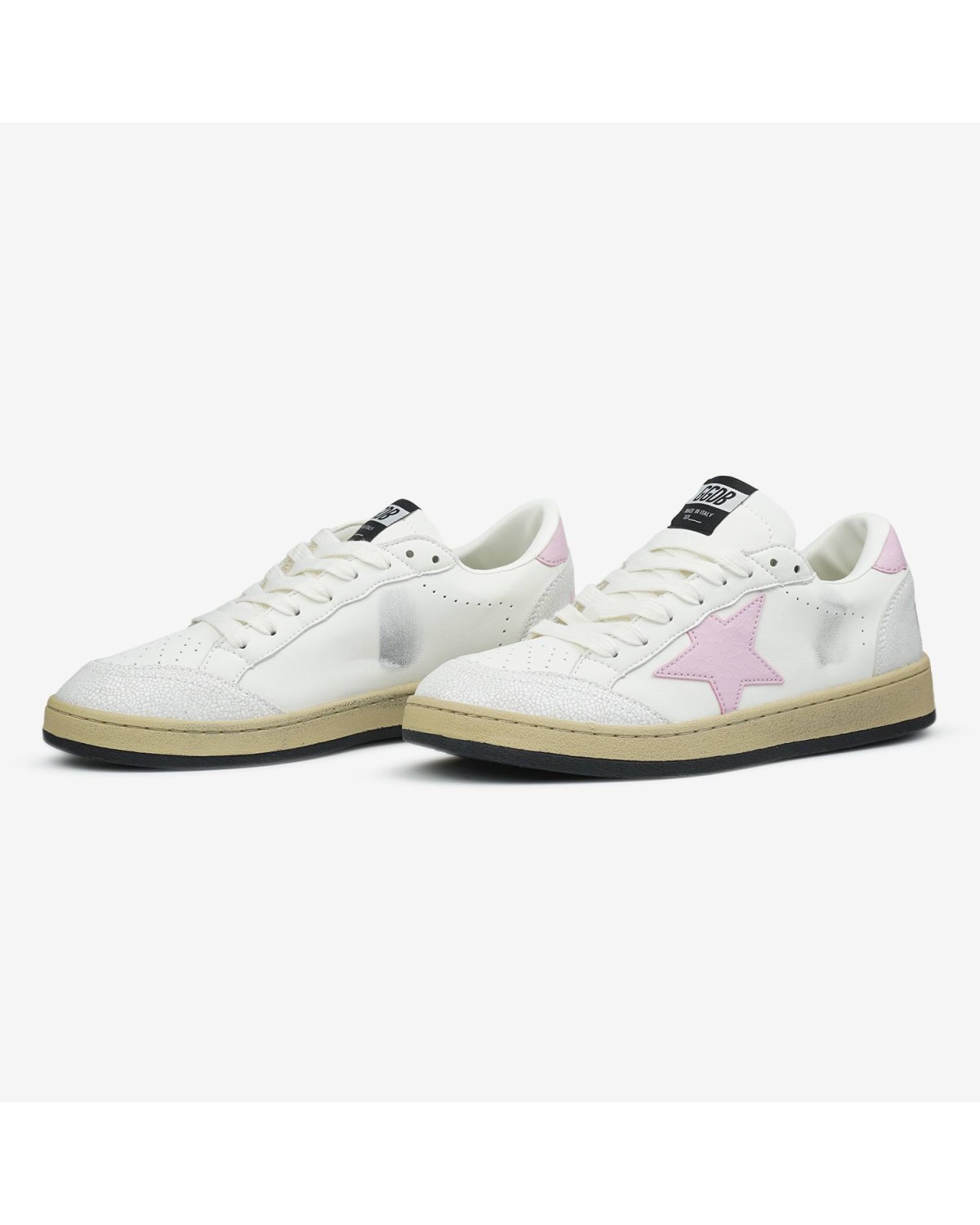 Golden Goose White Ball Star Pink