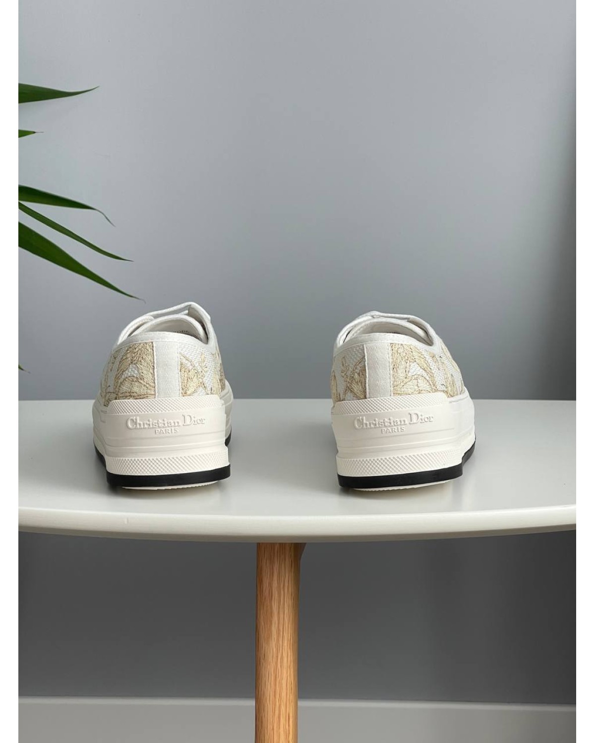 Dior B23 White Grey Platform Gold Batterfly