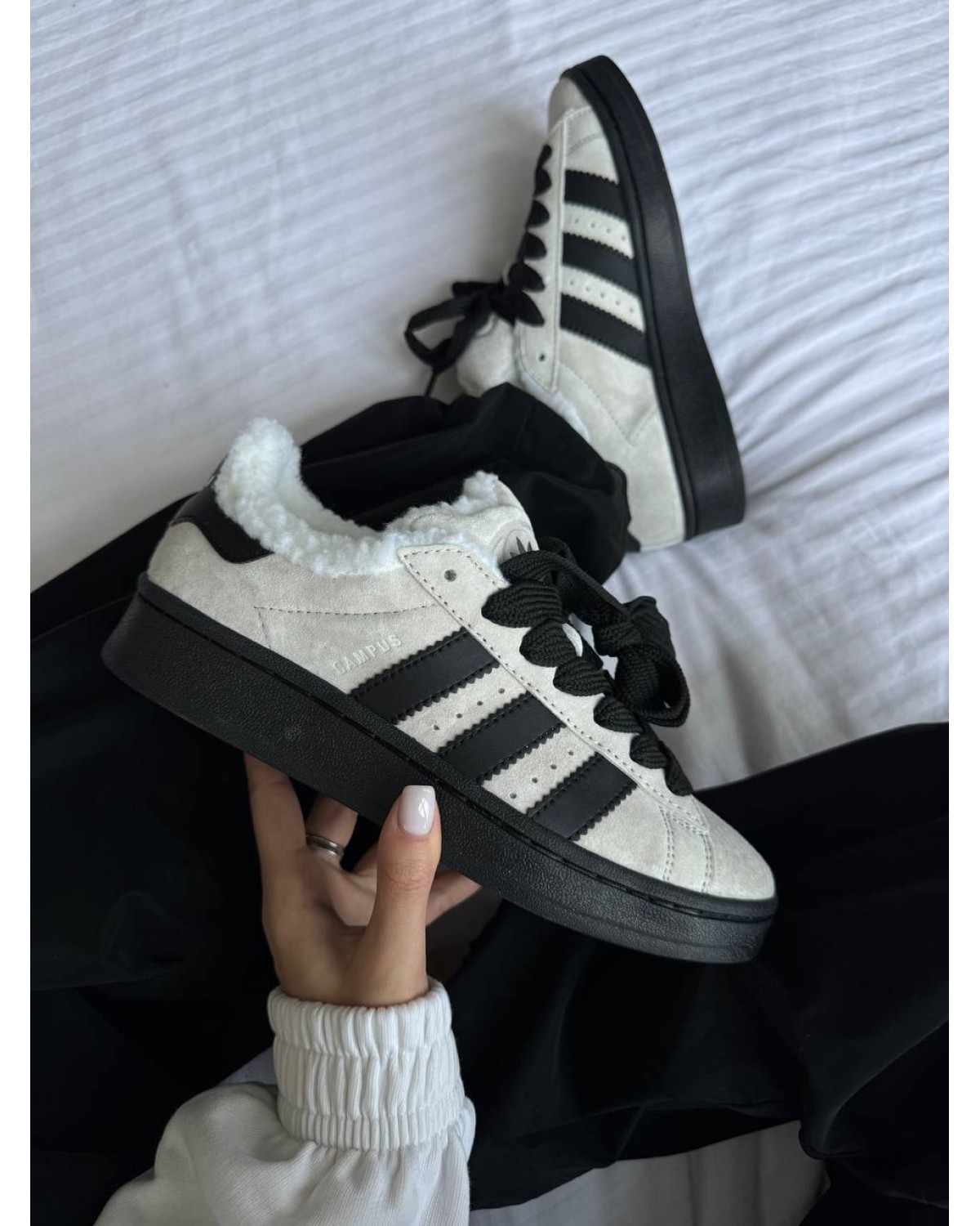 Adidas Campus Grey/Black Sole Fur
