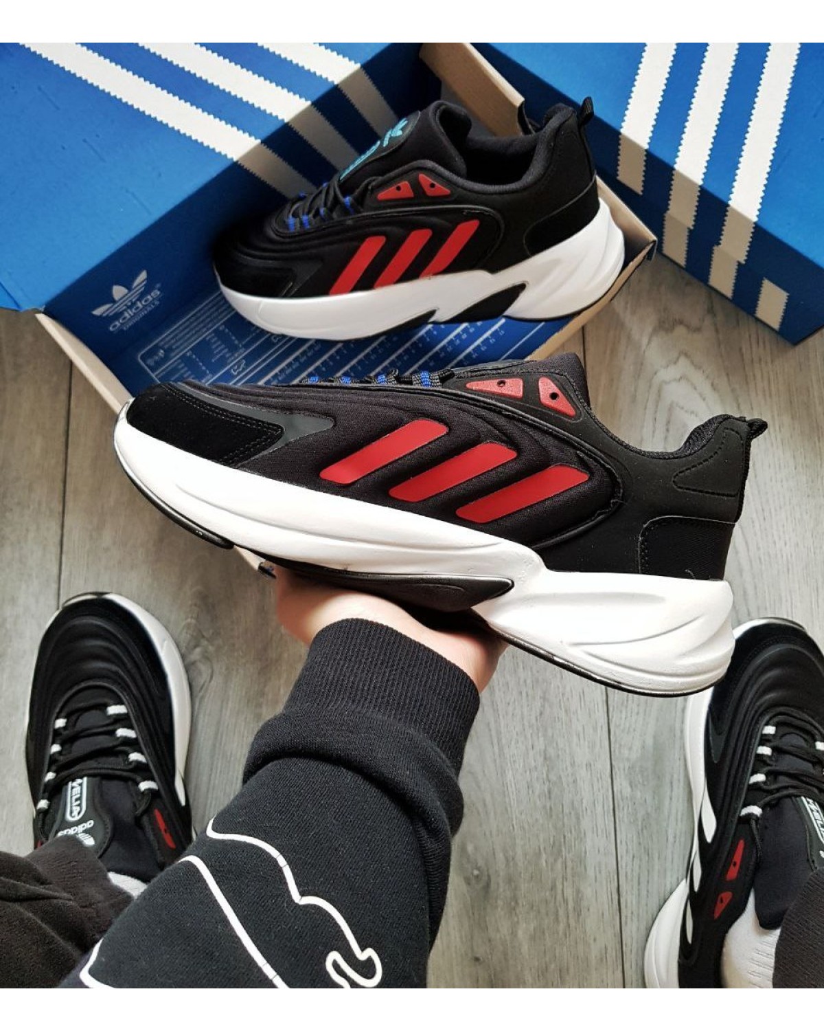 Adidas Ozelia Black Red White