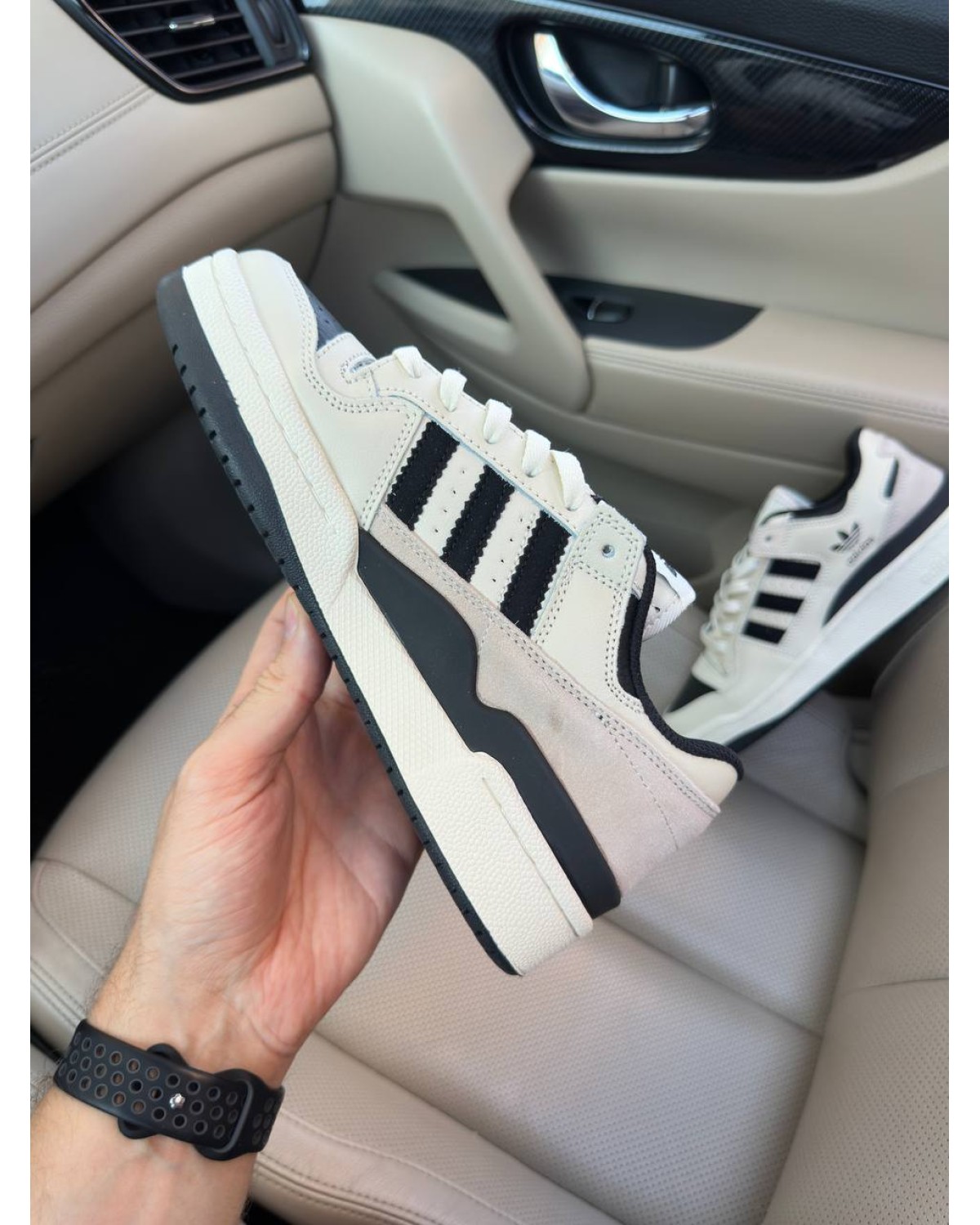 Adidas Forum Light Beige Black Adidas Forum Light Beige Black