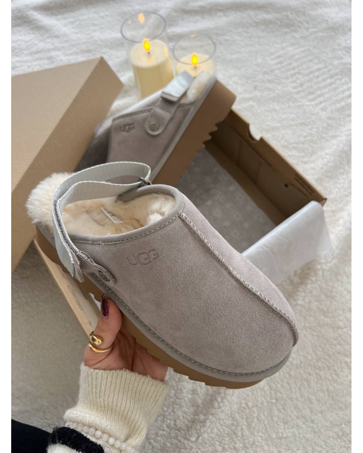 Lanah Clog Brown Grey