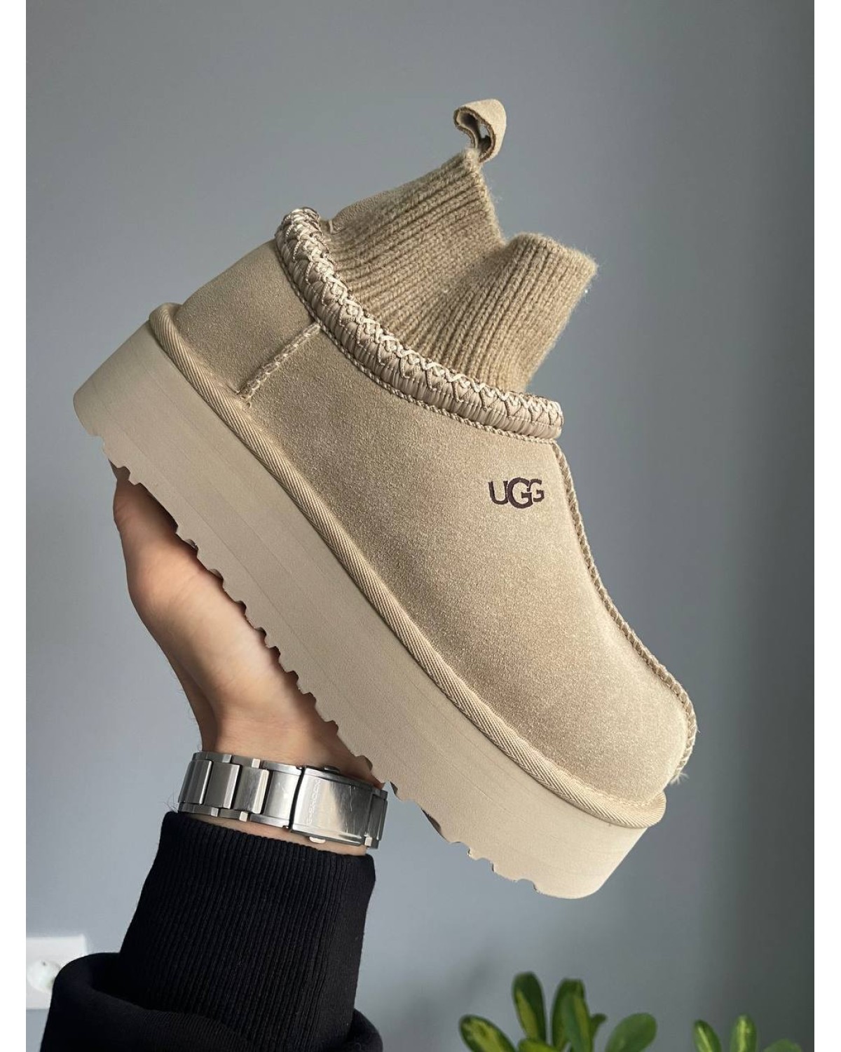 Ugg Tasman Platform Sock Beige