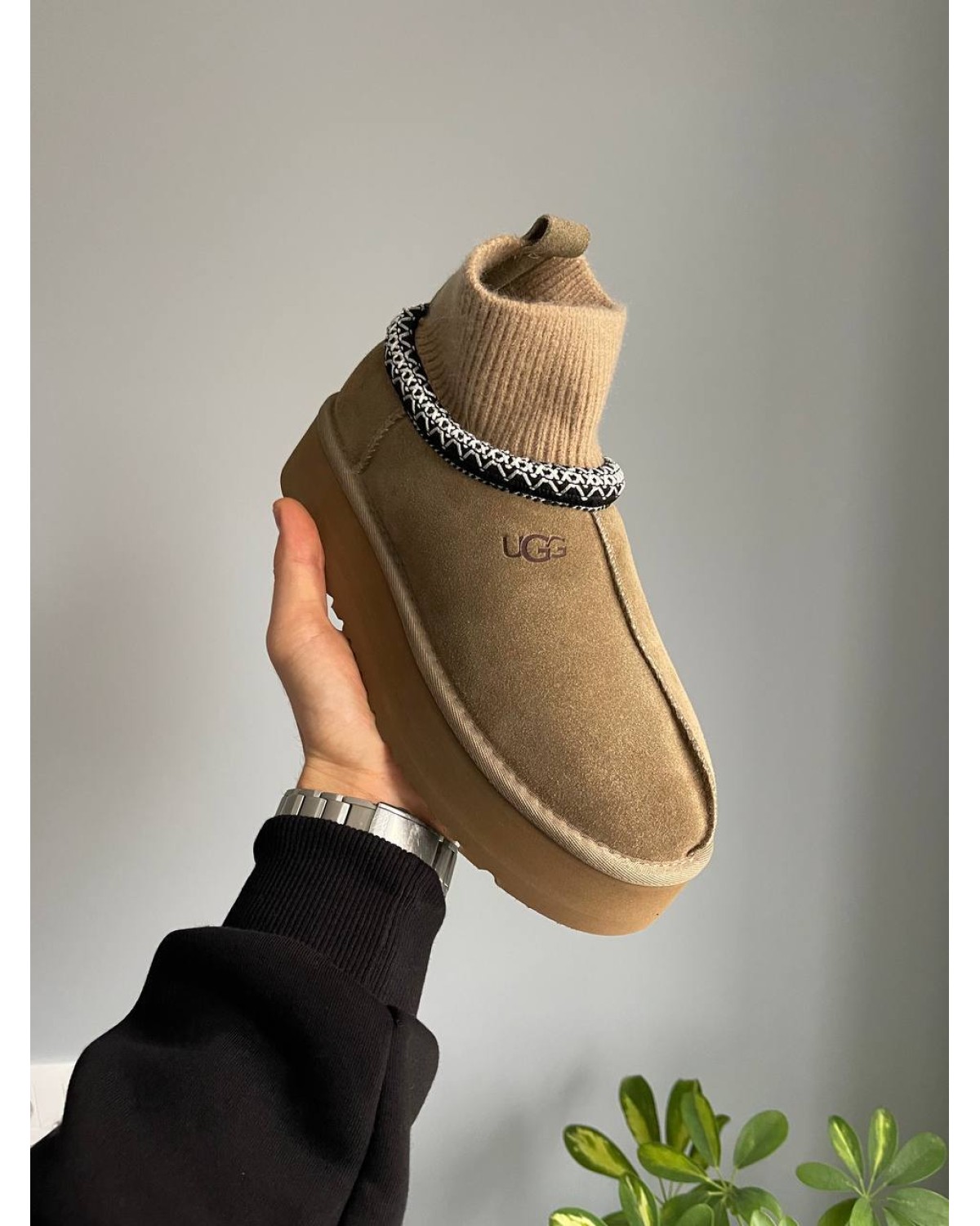 Ugg Tasman Platform Sock Khaki