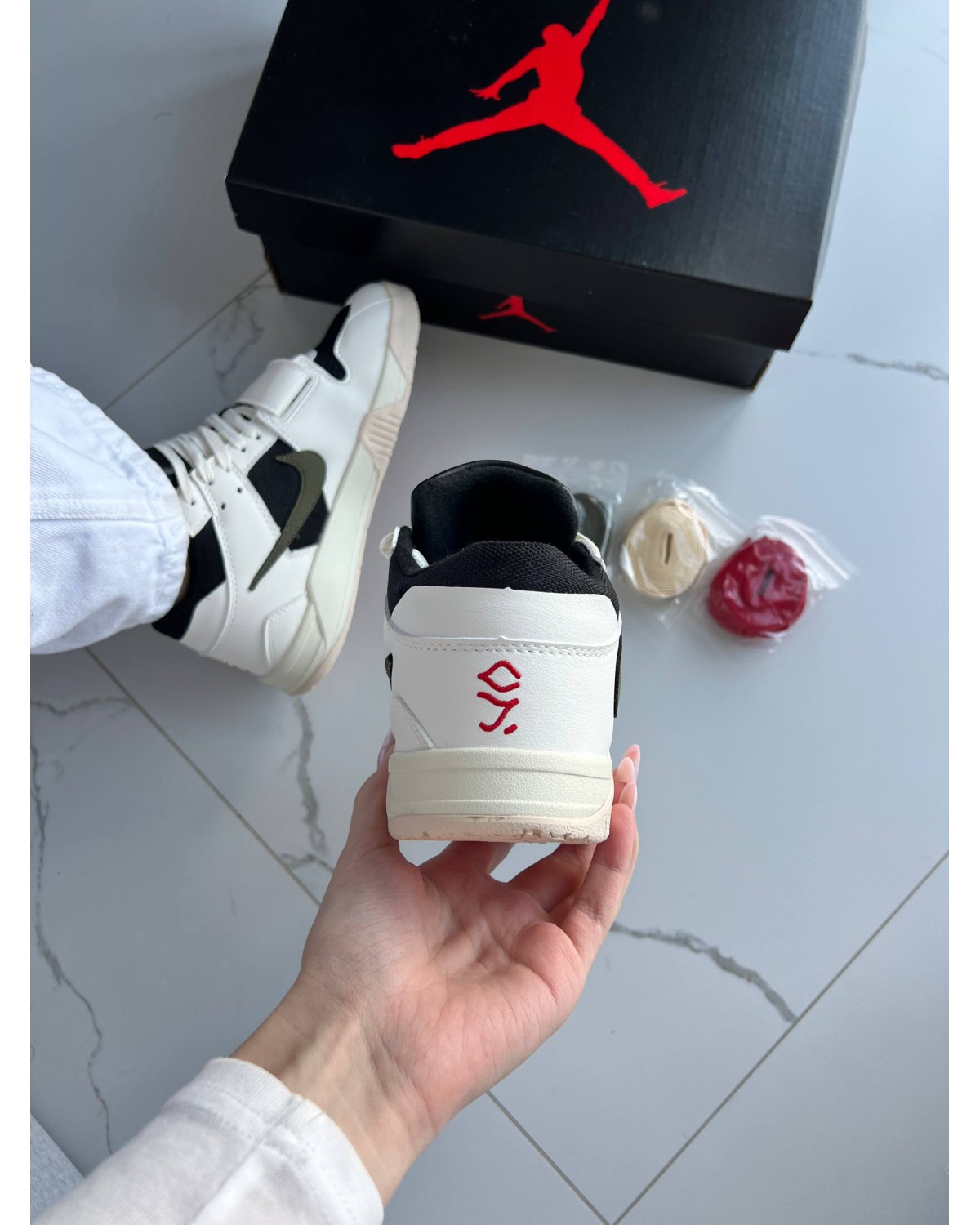 Jordan x Travis Scott Cut The Check Green White Black Jordan x Travis Scott Cut The Check Green White Black