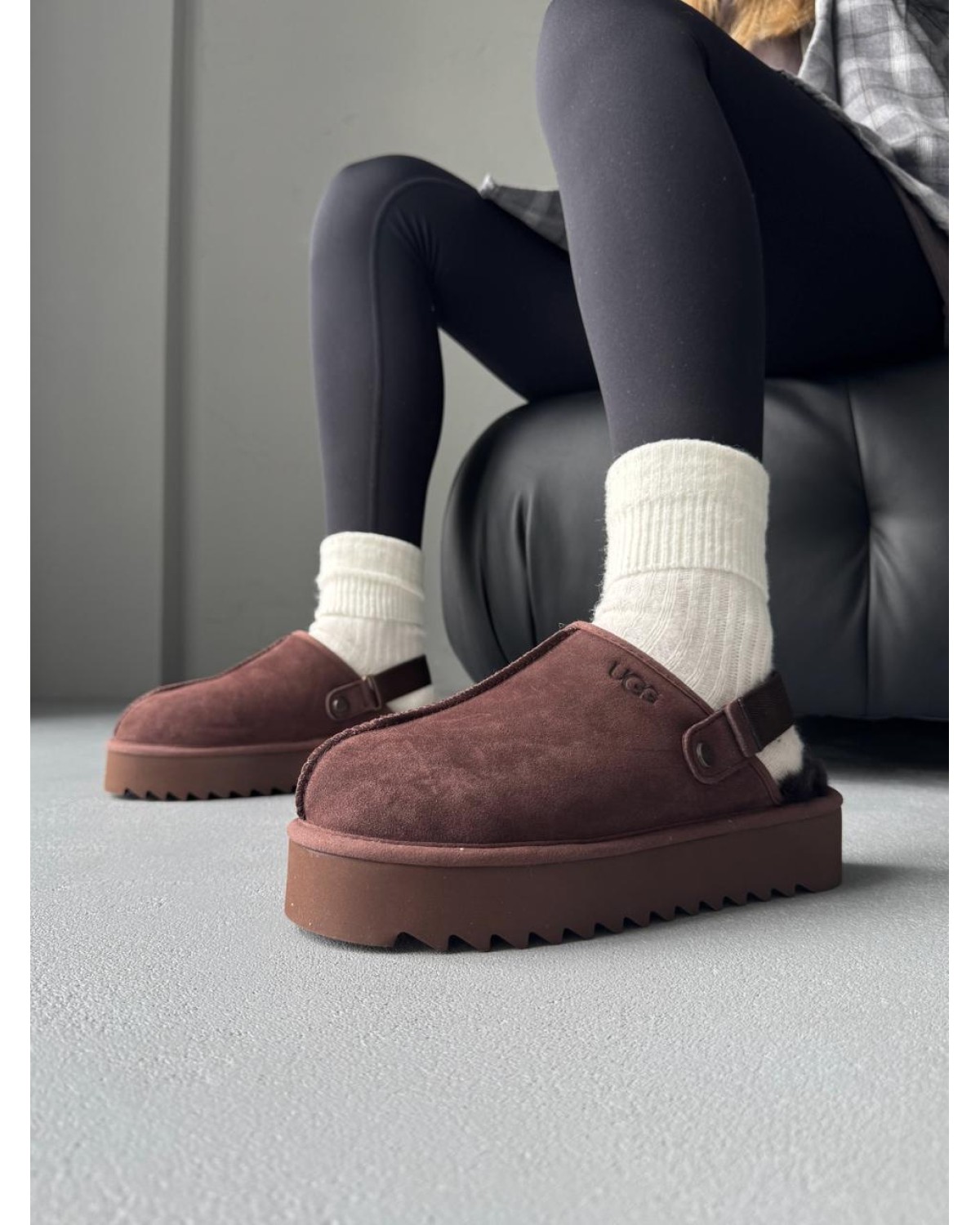 Ugg Lanah Clog Platform Brown Ugg Lanah Clog Platform Brown