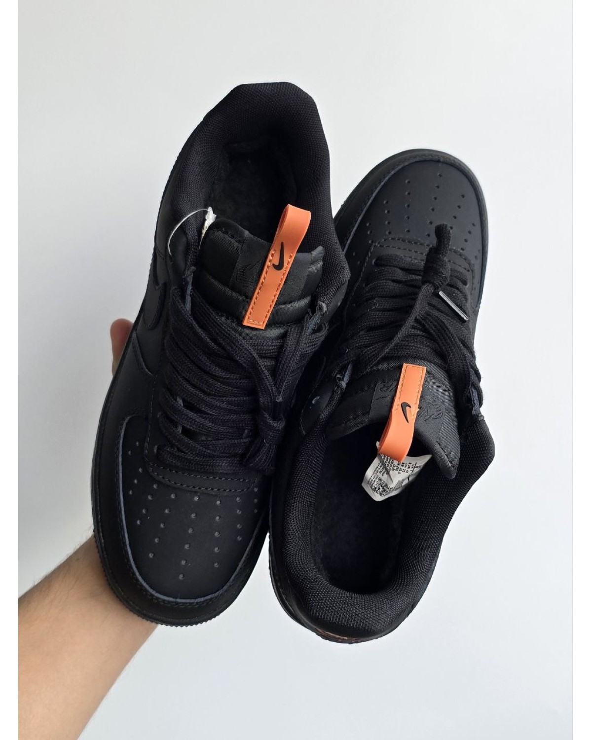 Nike Air Force Fur Black Orange Nike Air Force Fur Black Orange