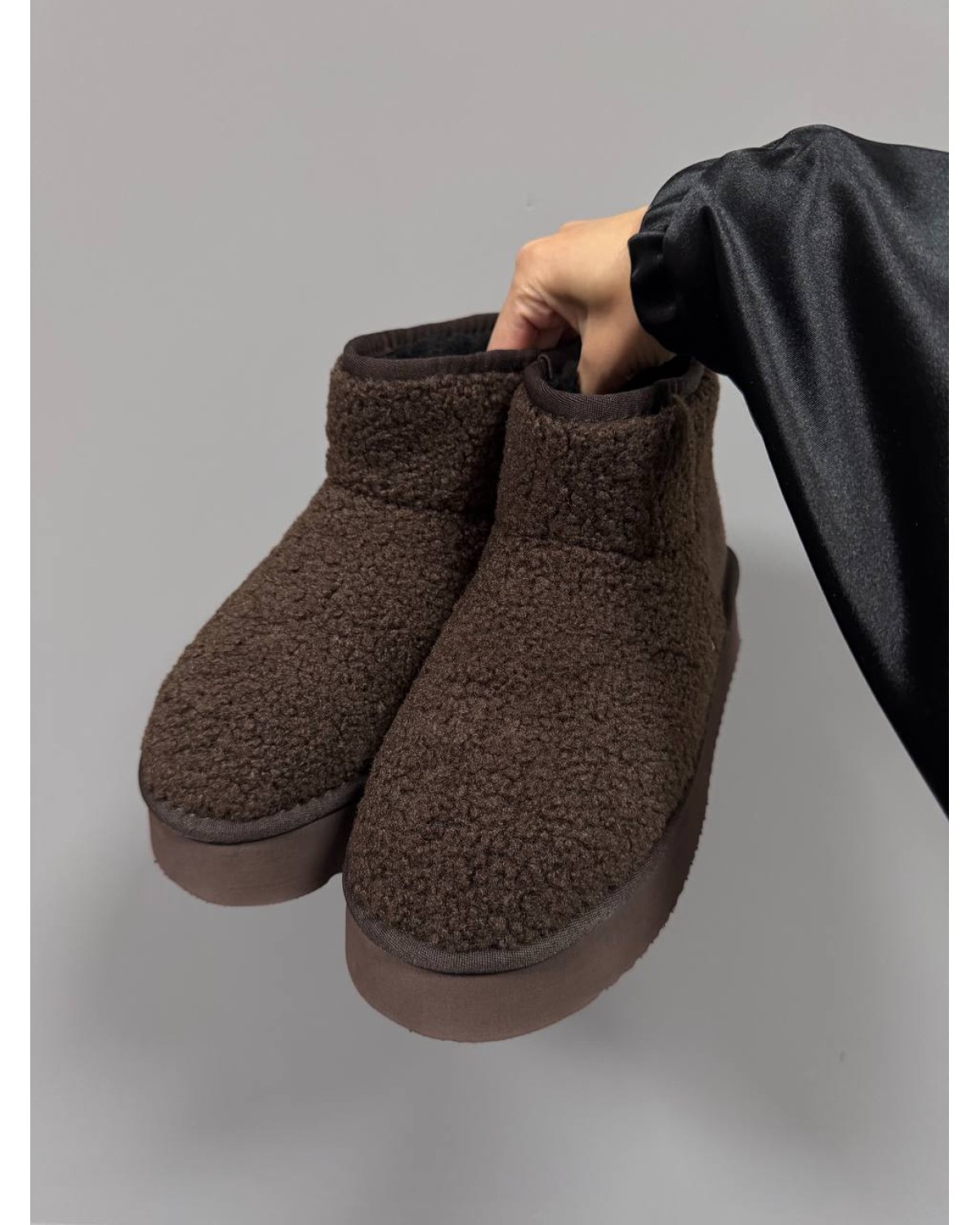 Ugg Ultra Mini Platform Teddy Dark Brown