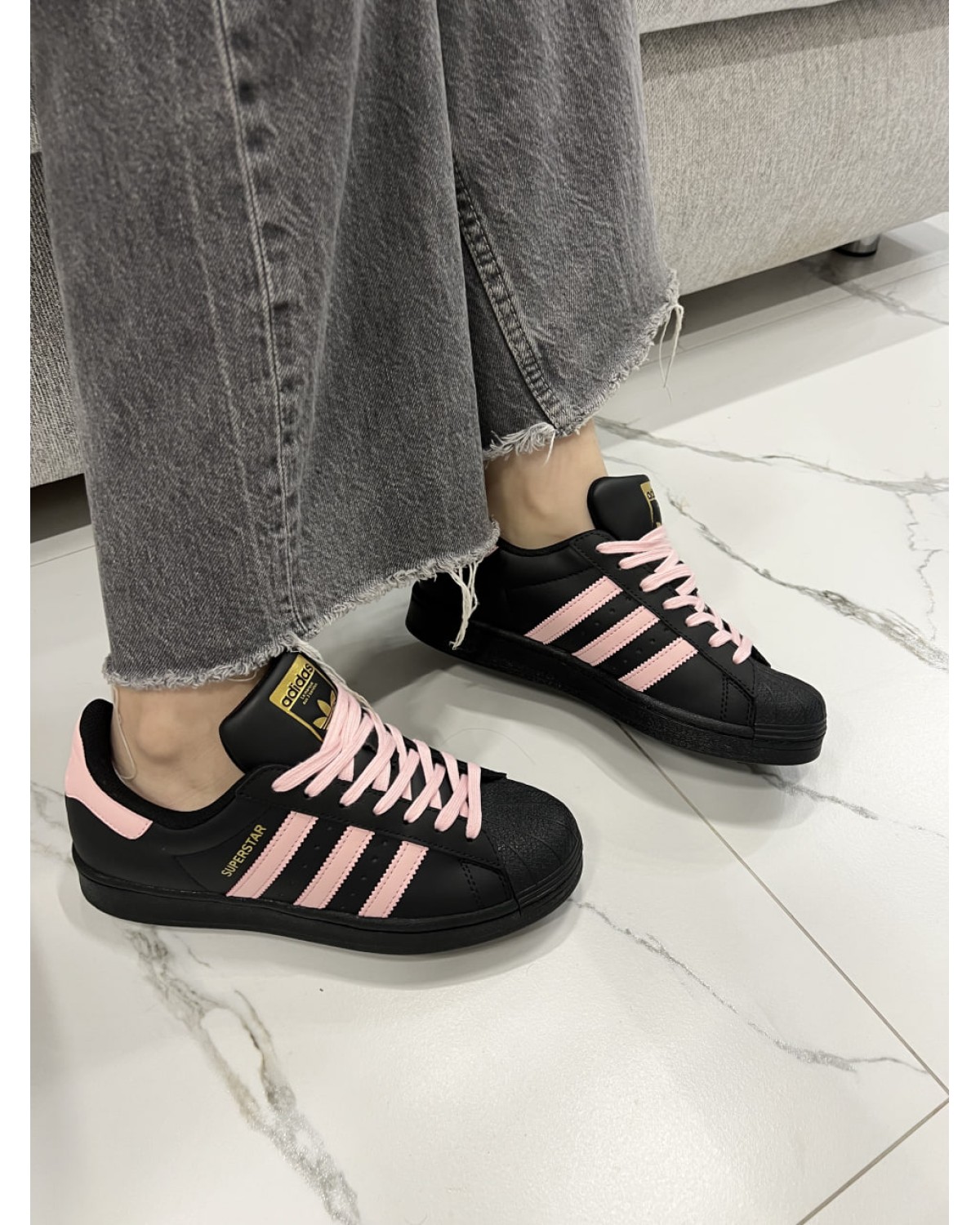 Adidas Superstar Smile Black Pink