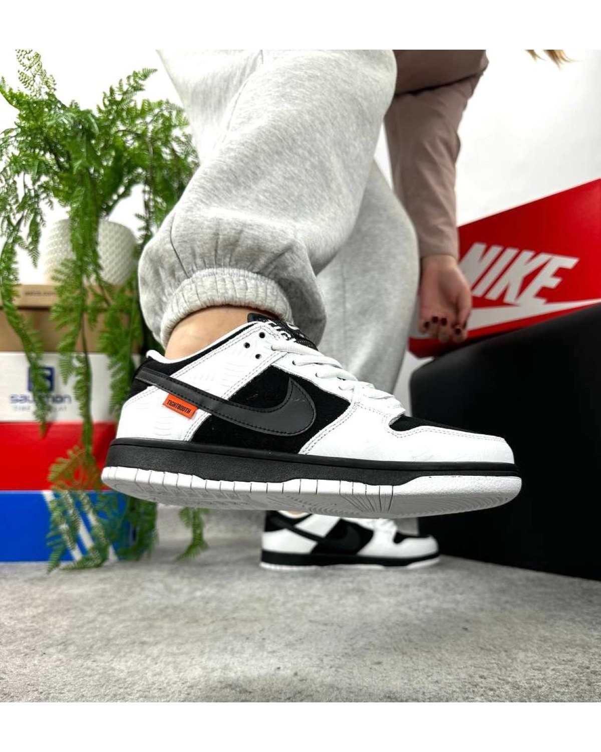 Nike SB Dunk Low Tightbooth White Black Nike SB Dunk Low Tightbooth White Black