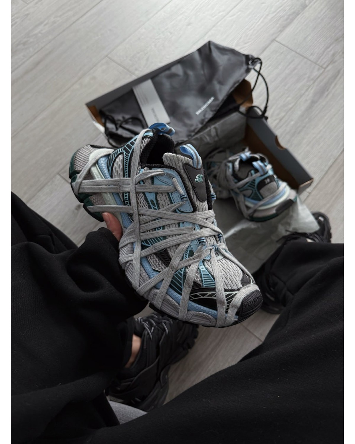 Balenciaga 3XL Extreme Lace Blue/Multicolor