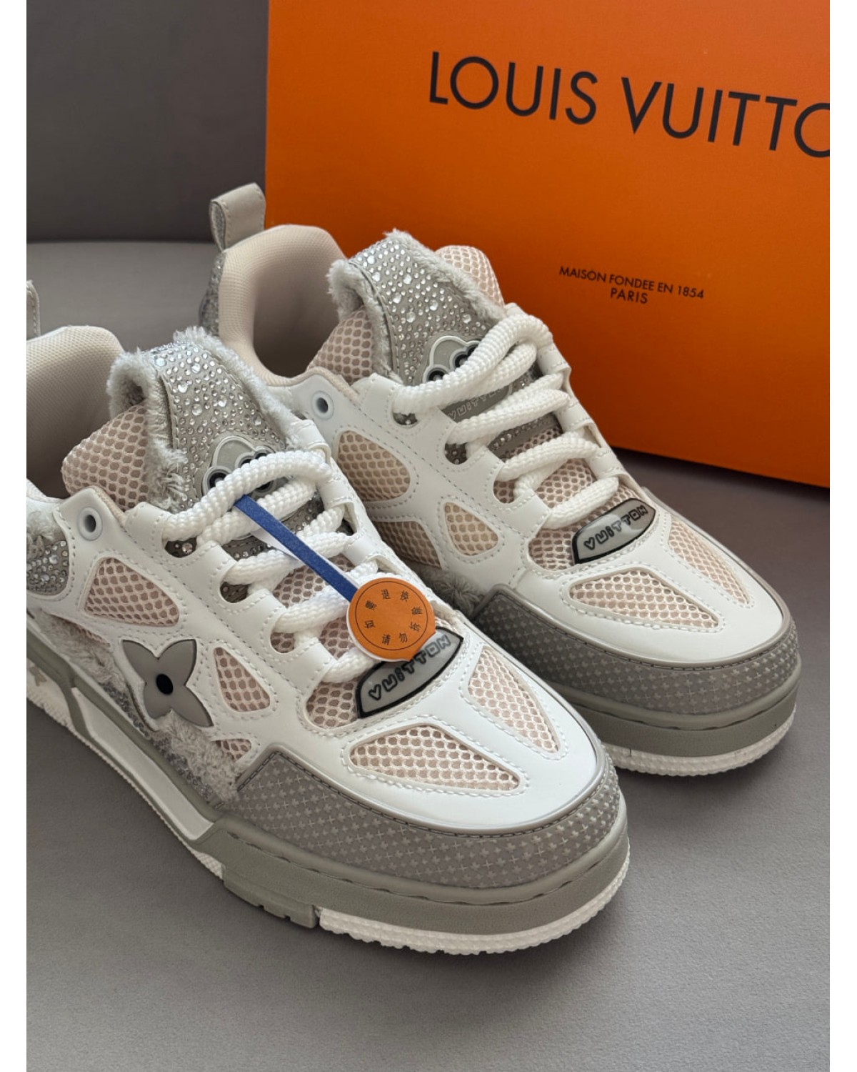 Louis Vuitton  1854 Trainer Grey White Swarovski Monogram