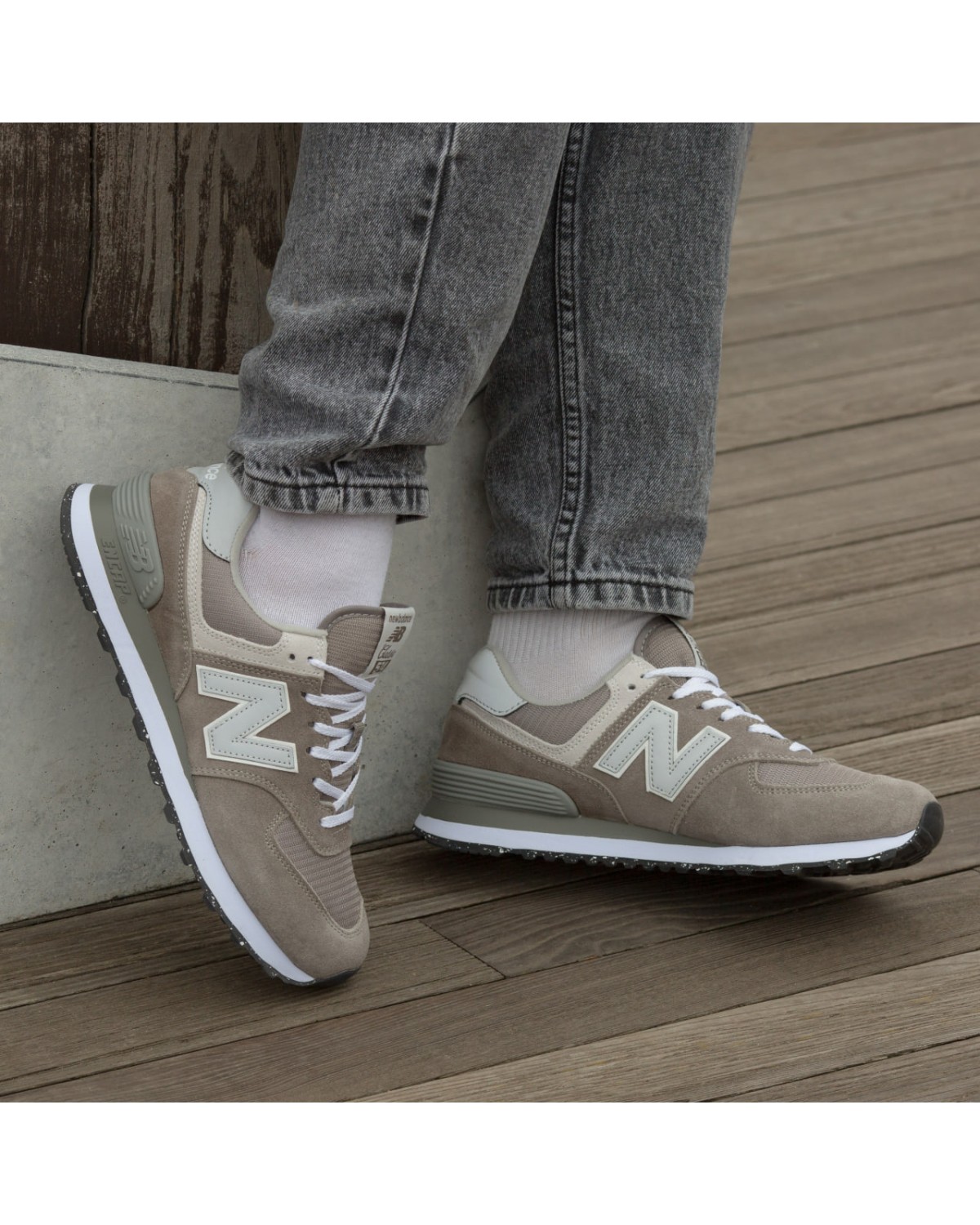 New Balance 574 Grey Beige New Balance 574 Grey Beige