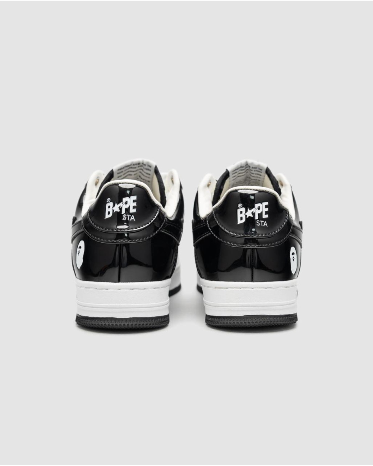 Bape A Bathing Ape Bape STA Patent Leather Black/White
