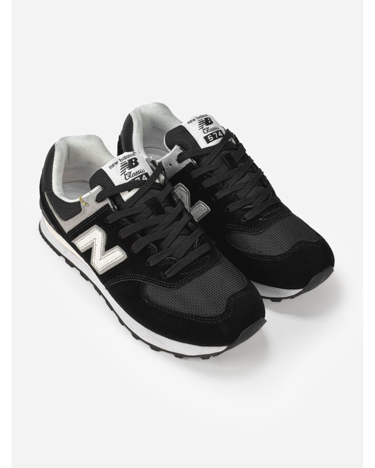 New Balance 574 Black/White/Dark Grey