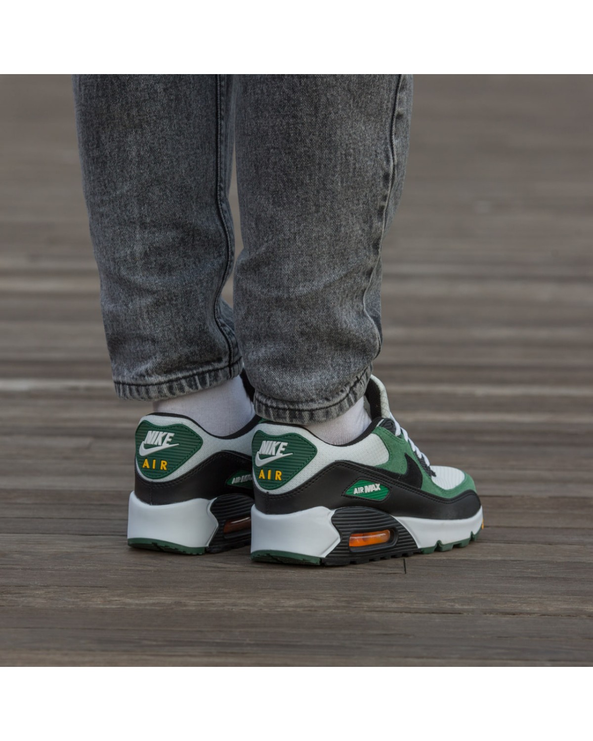 Nike Air Max 90 White Green Suede