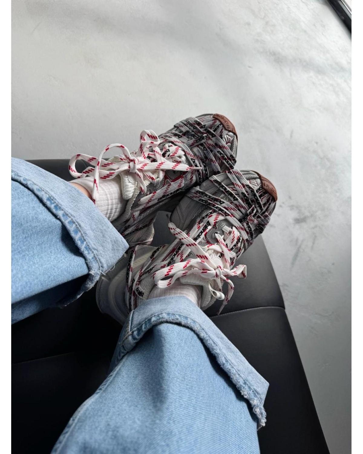 Balenciaga 3xl Extreme Laces Red/White Logo