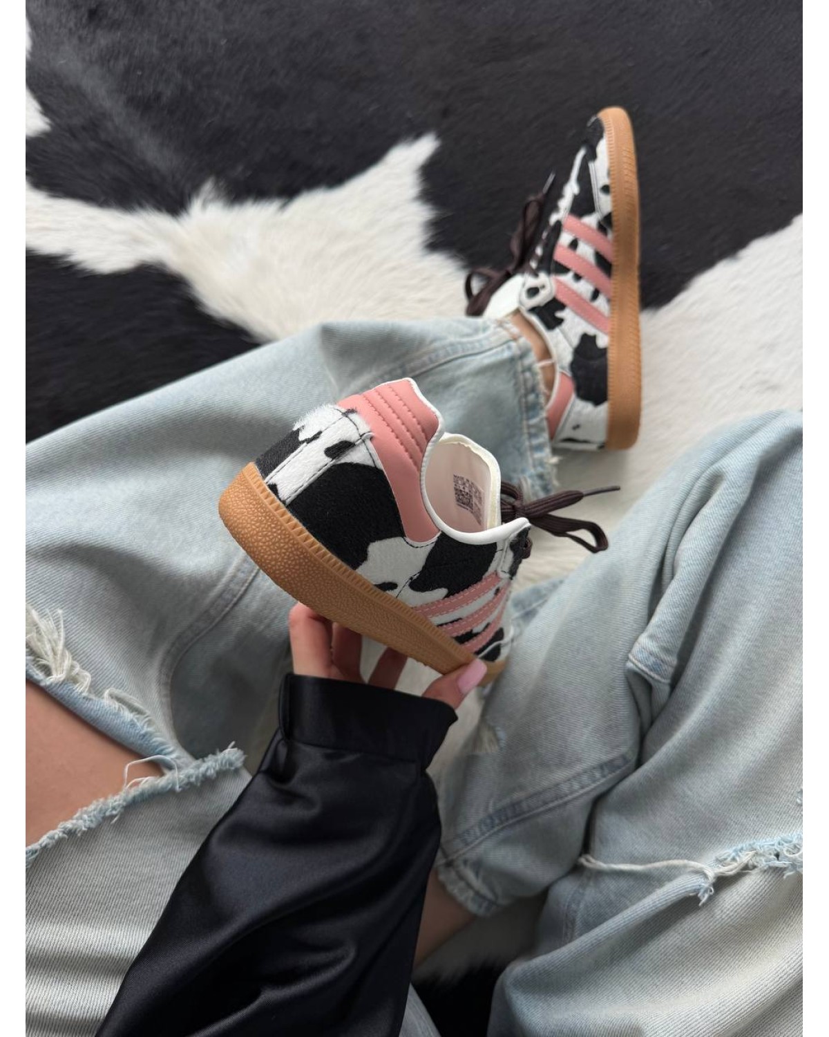 Adidas Samba Cow Print/White