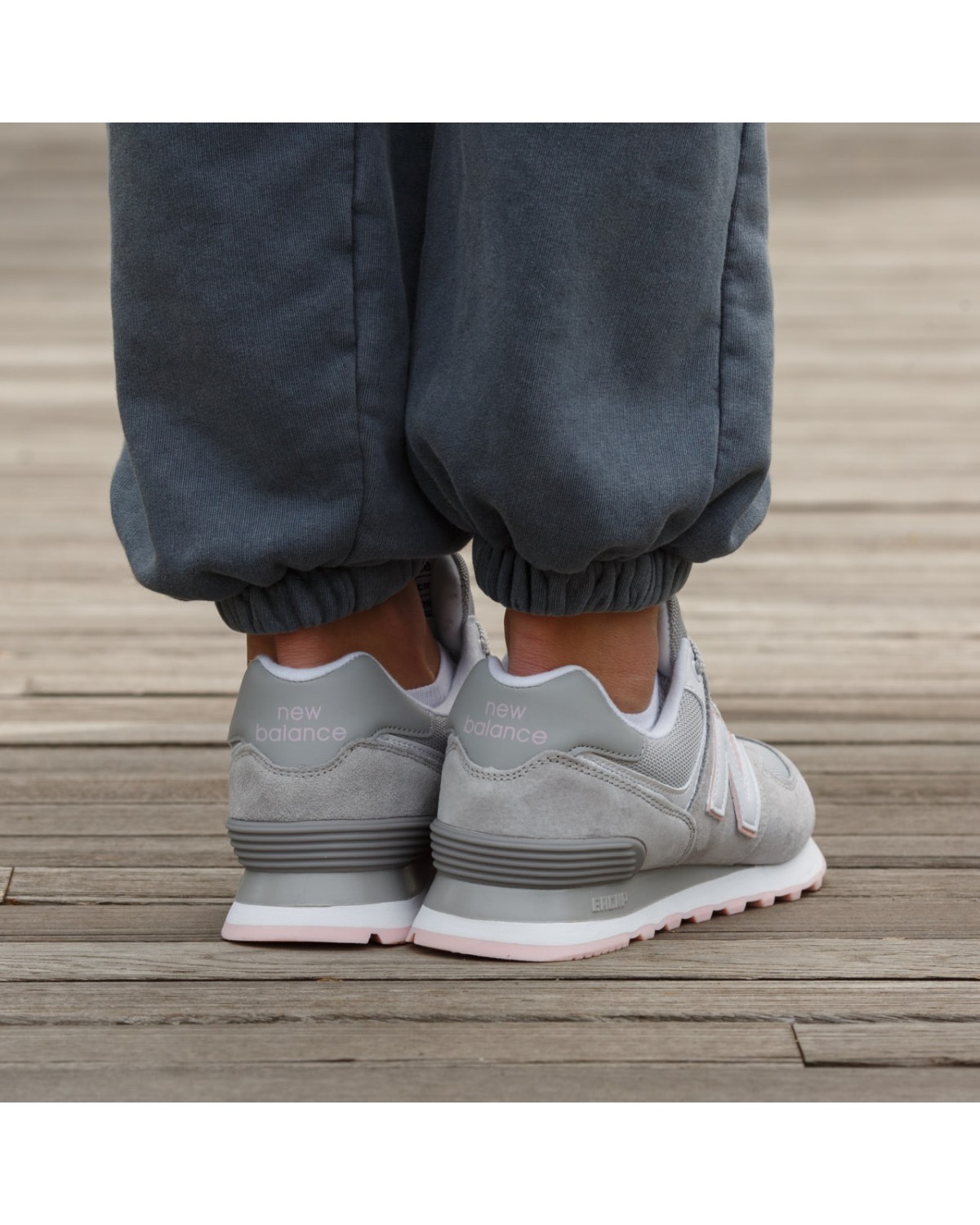 New Balance 574 Grey White Rose New Balance 574 Grey White Rose
