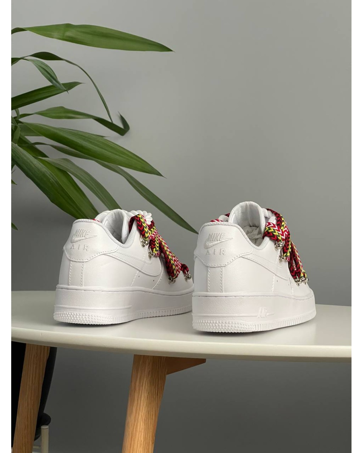 Nike Air Force 1 Low Custom Lanvin Laces White Multicolor Nike Air Force 1 Low Custom Lanvin Laces White Multicolor
