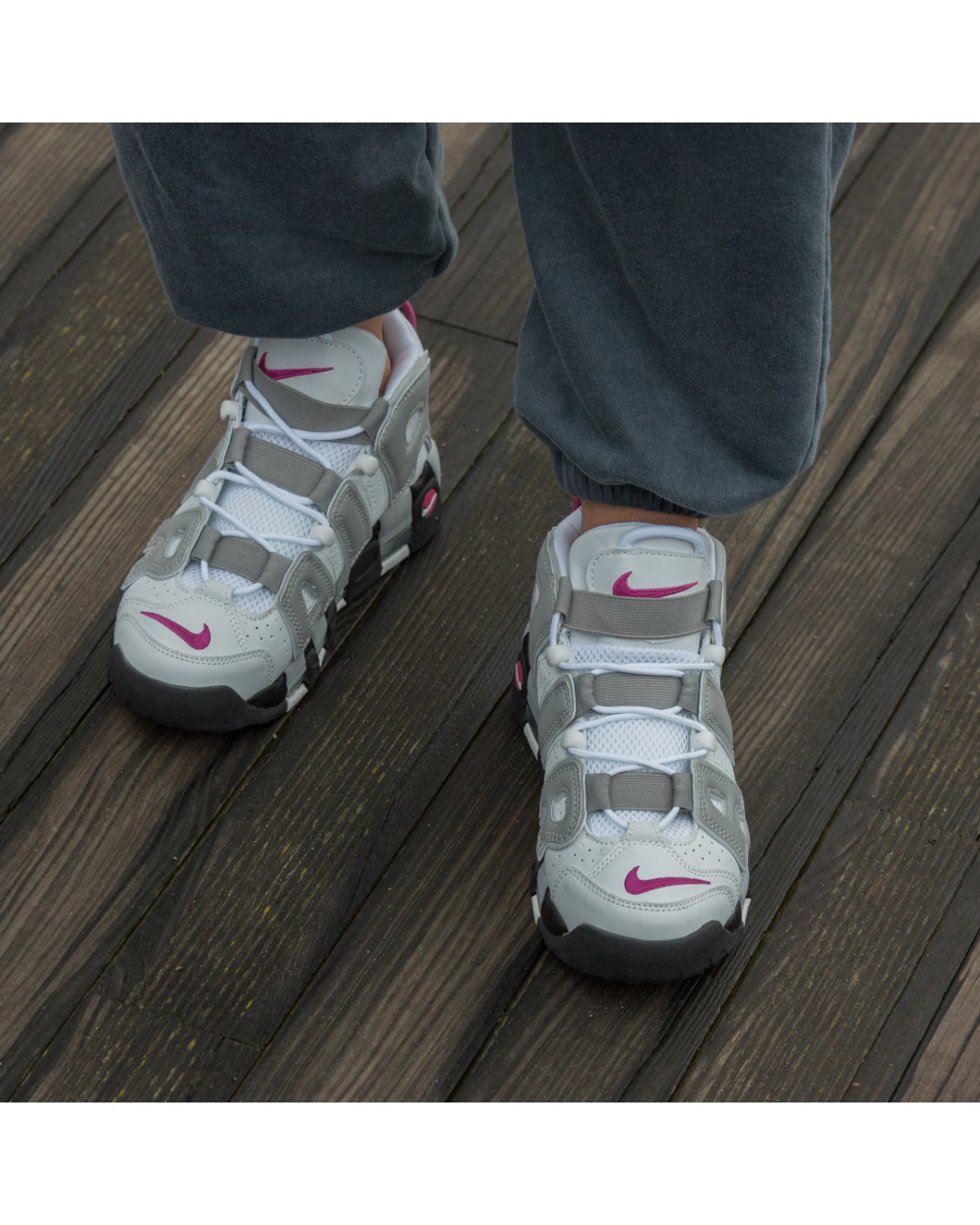 Nike Air More Uptempo 96 White/Gray Nike Air More Uptempo 96 White/Gray