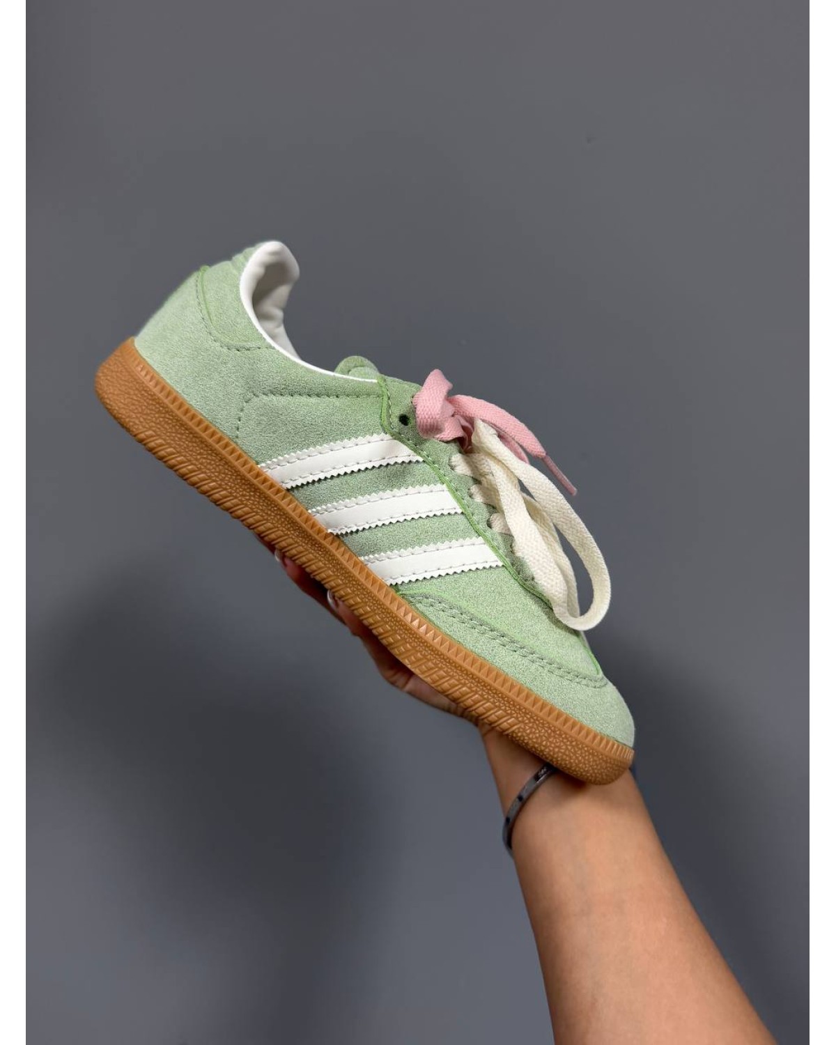 Adidas Samba Sage Green Double Laces Adidas Samba Sage Green Double Laces