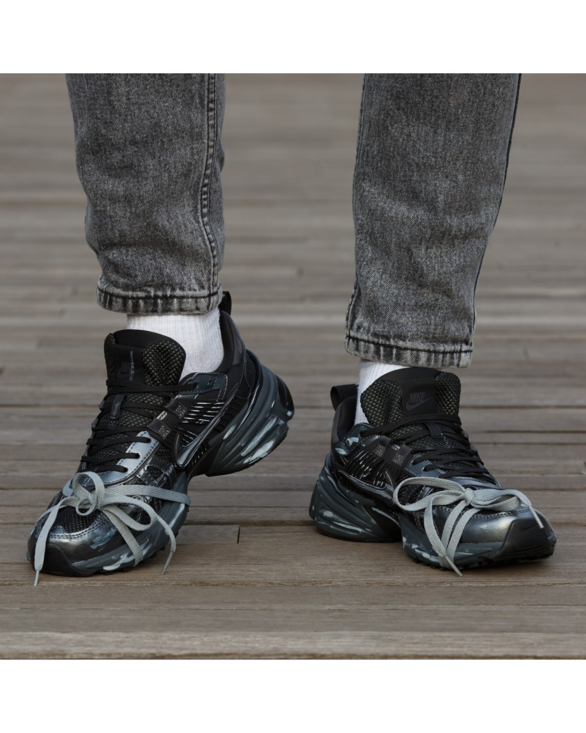 Nike Runntek V2K Black Silver Custom Nike Runntek V2K Black Silver Custom