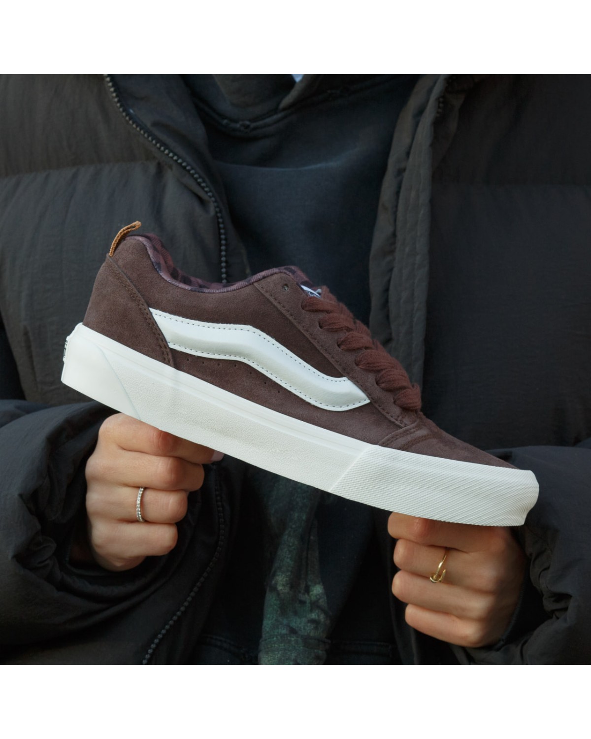 Vans Knu Skool Brown/White Vans Knu Skool Brown/White