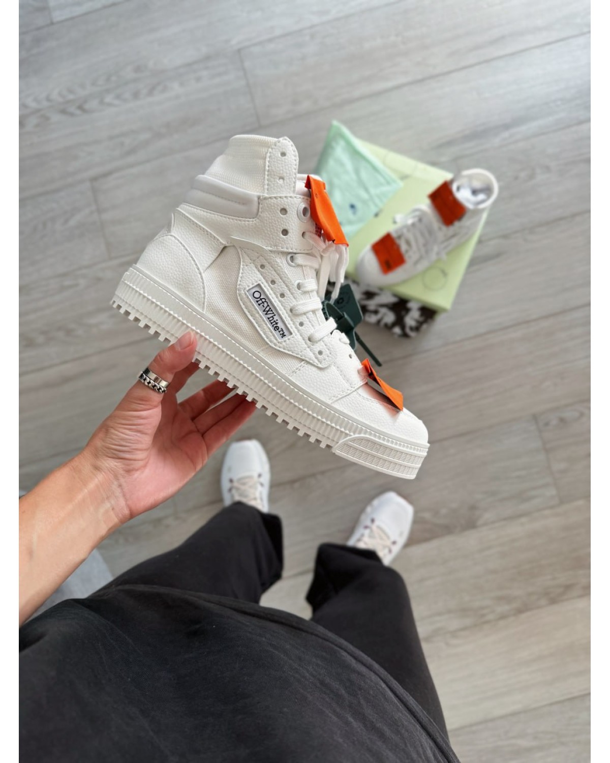Off-White Off Court 3.0 Leather White White Orange