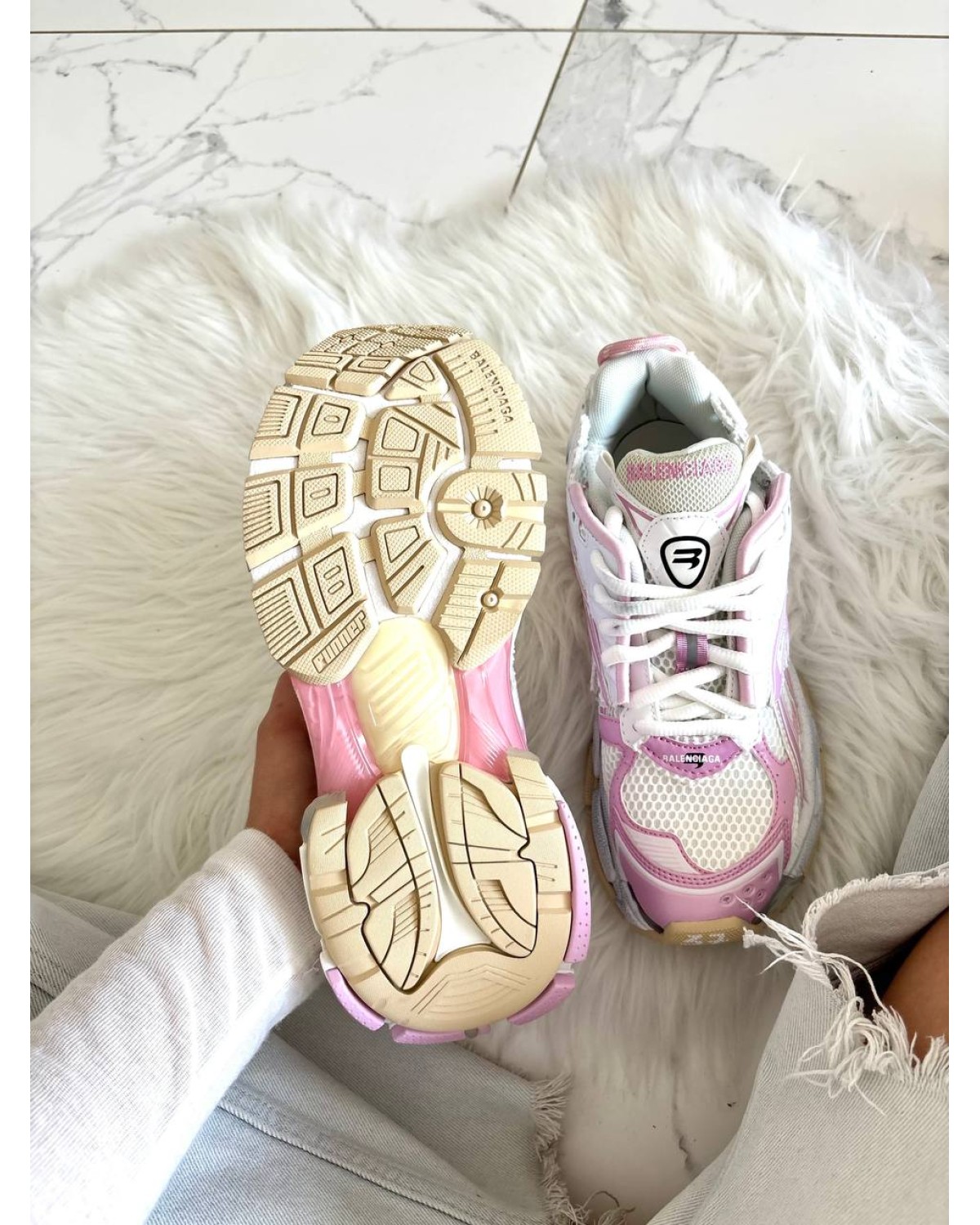 Balenciaga Runner White Pink