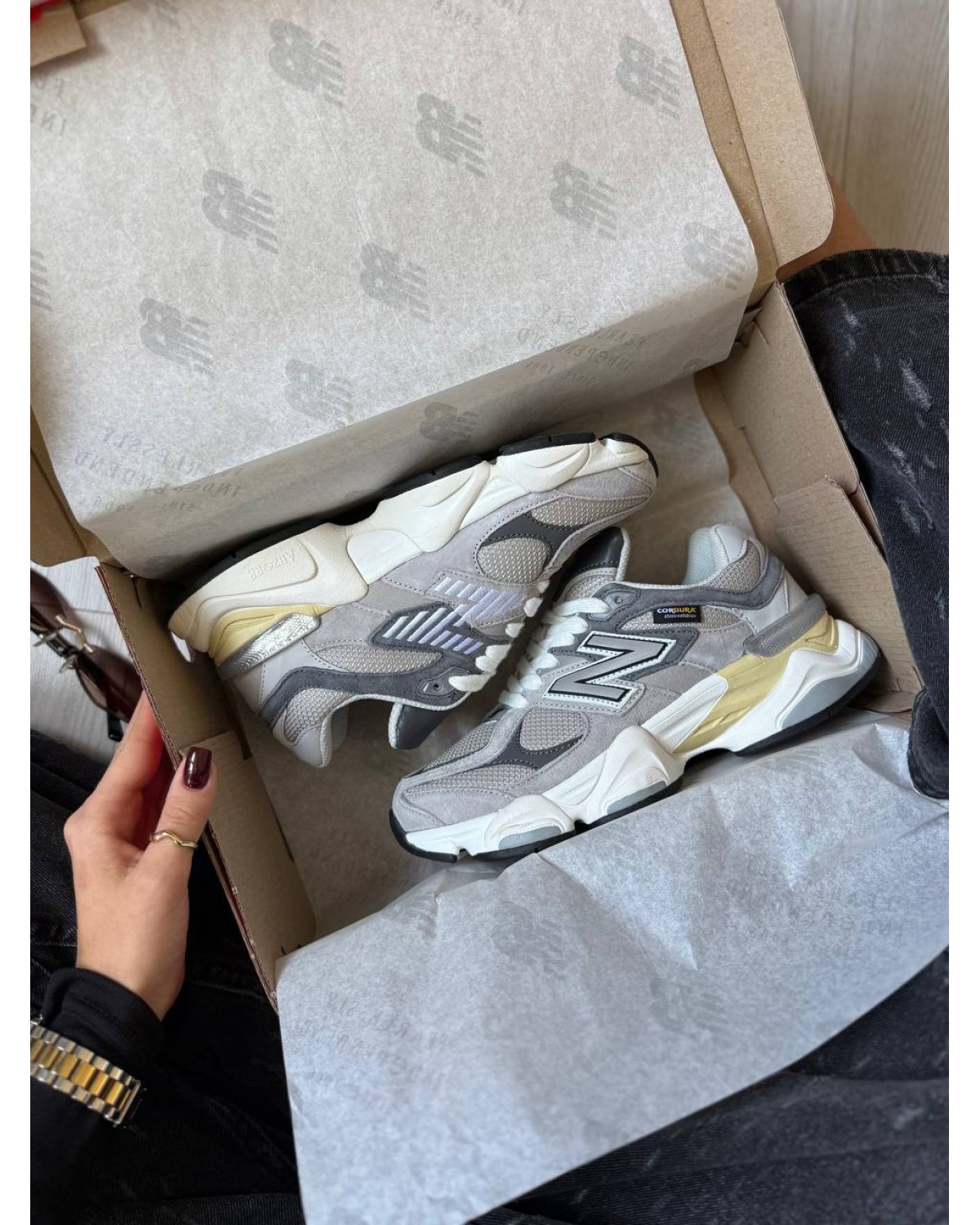 New Balance 9060 Grey White Cordura