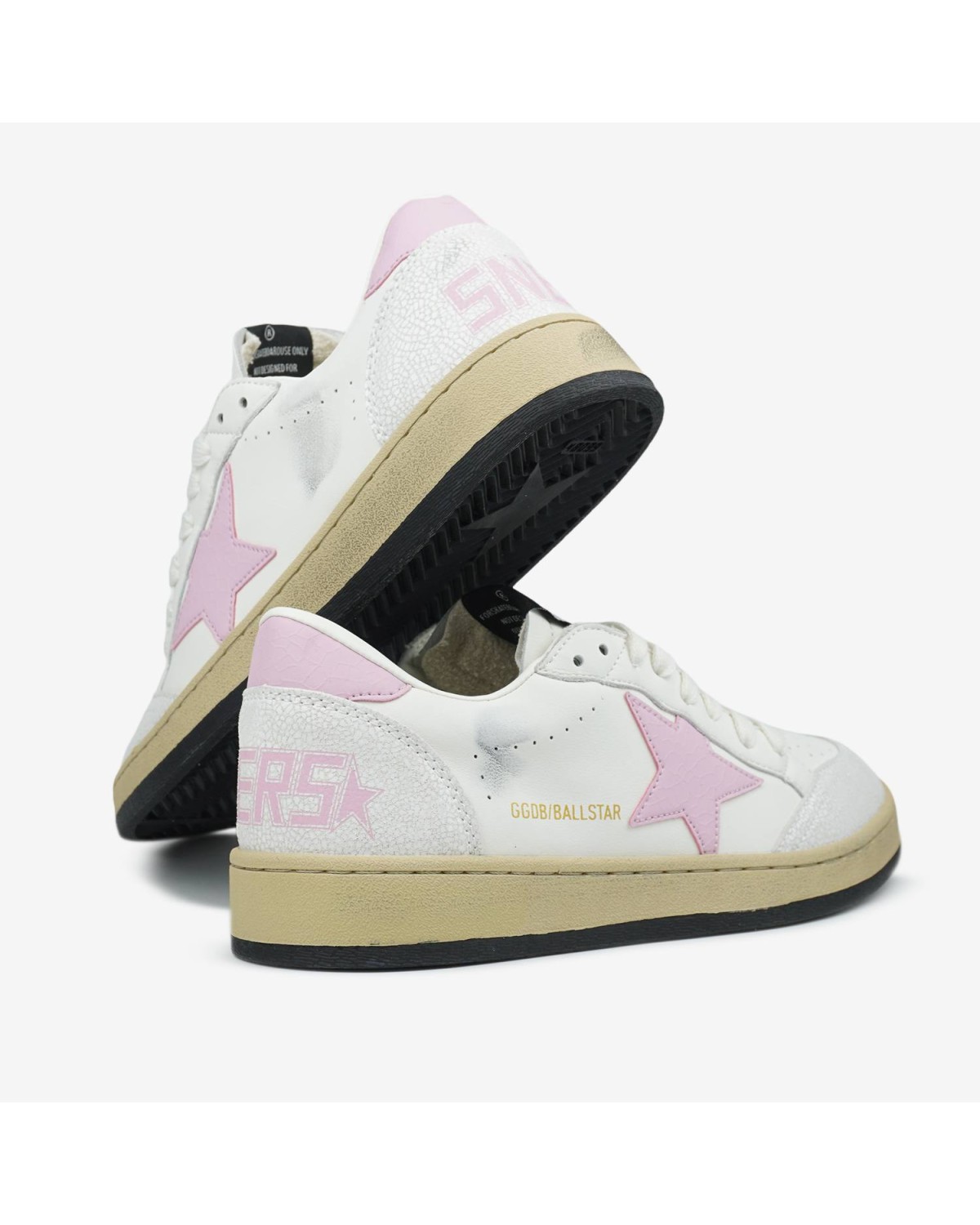 Golden Goose White Ball Star Pink
