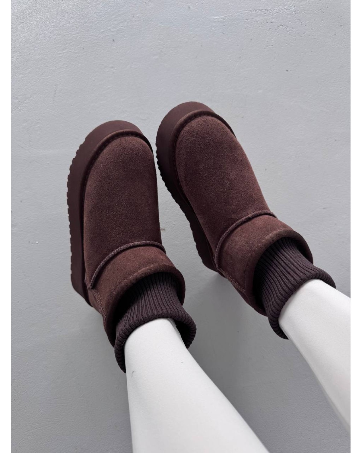 UGG Sock Dark Chocolate Suede