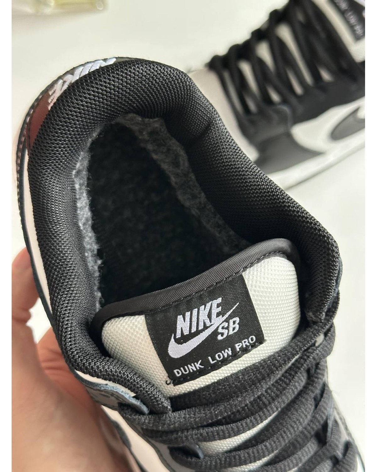 Nike SB Dunk Low Black White Fur