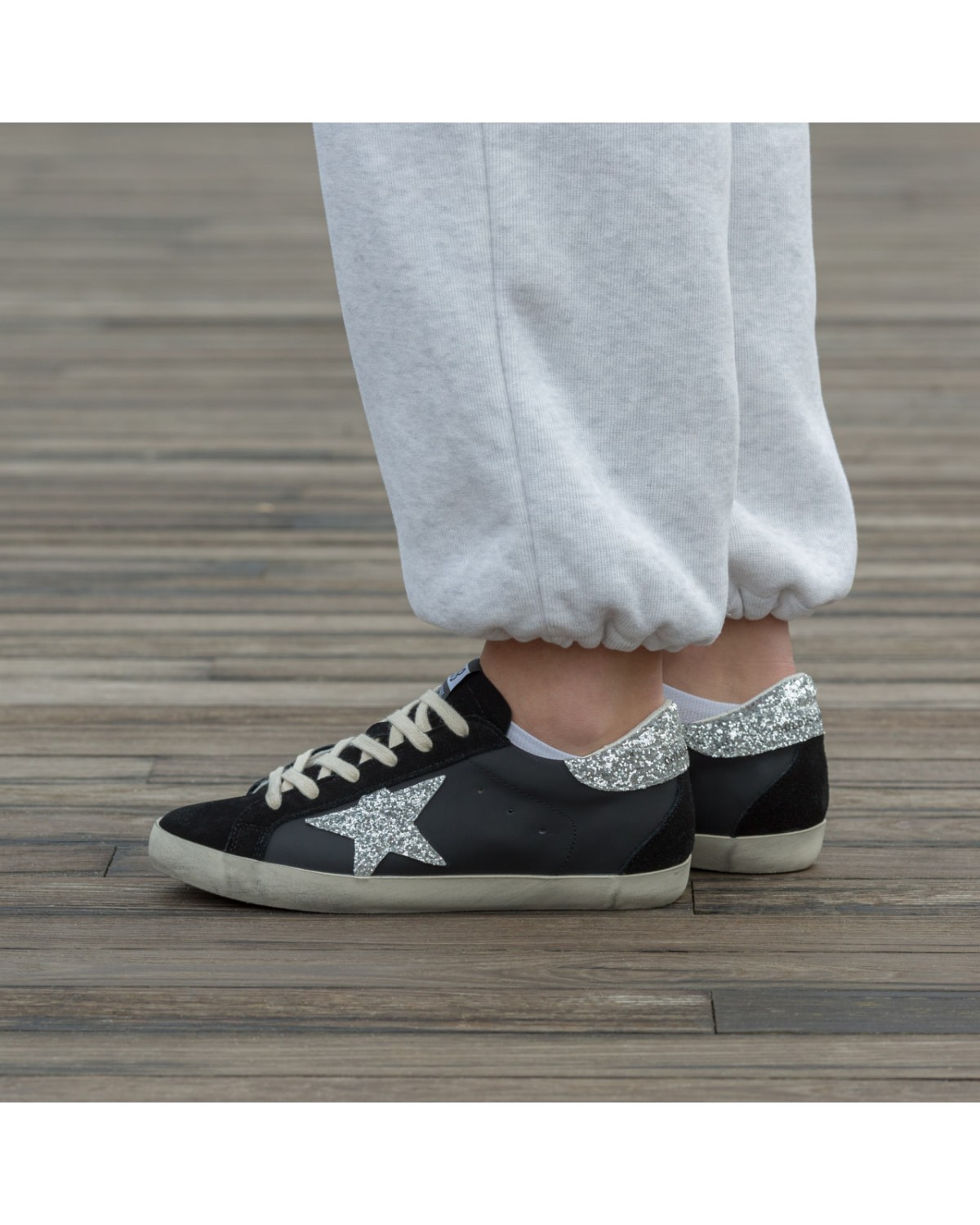 Golden Goose Black Silver