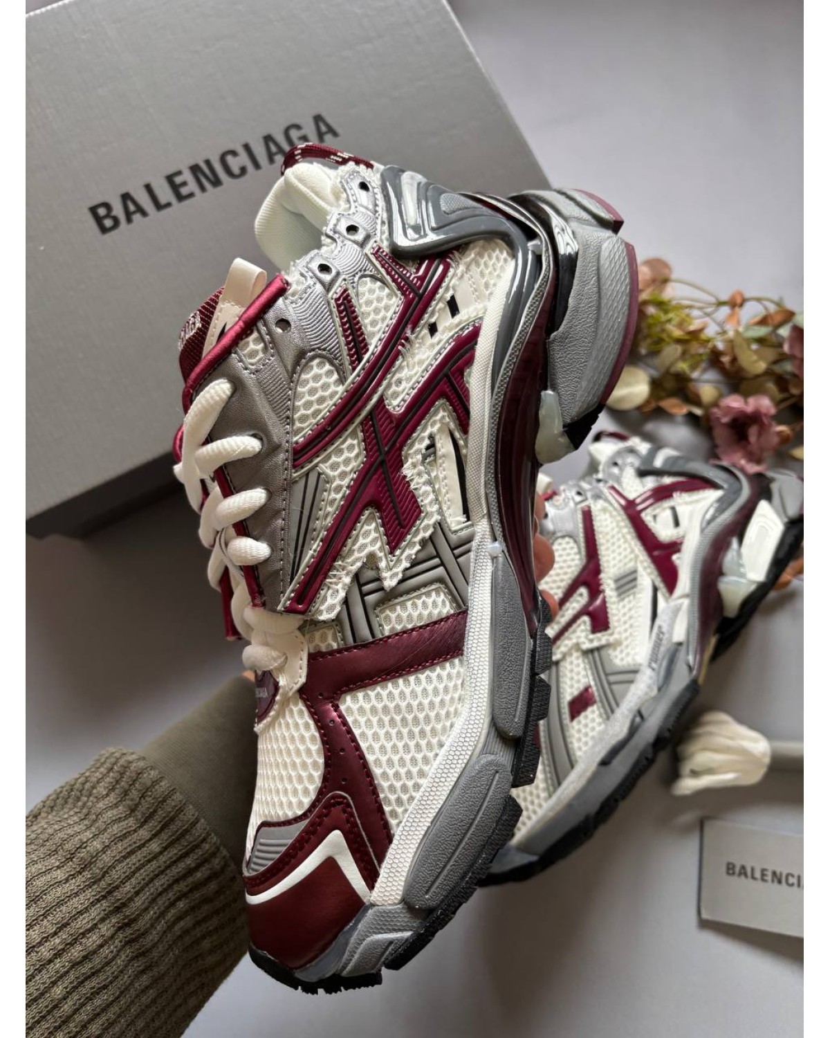 Balenciaga Runner Burgundy Grey