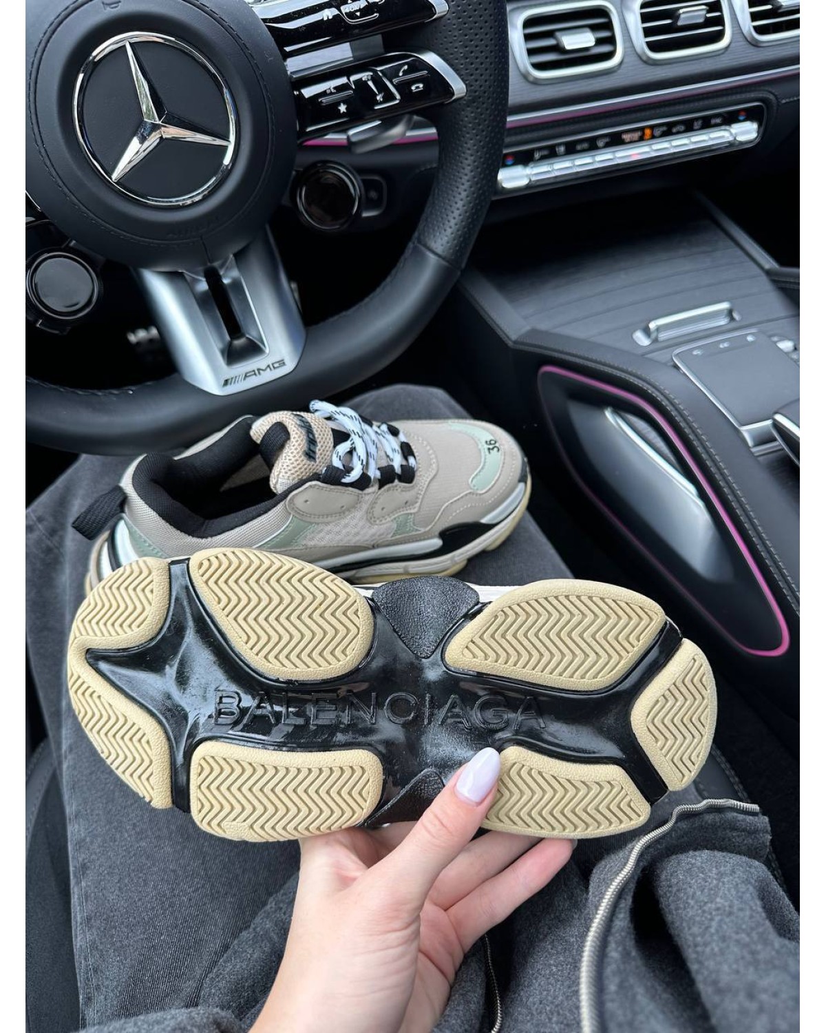 Balenciaga Triple S V1 Beige Black White