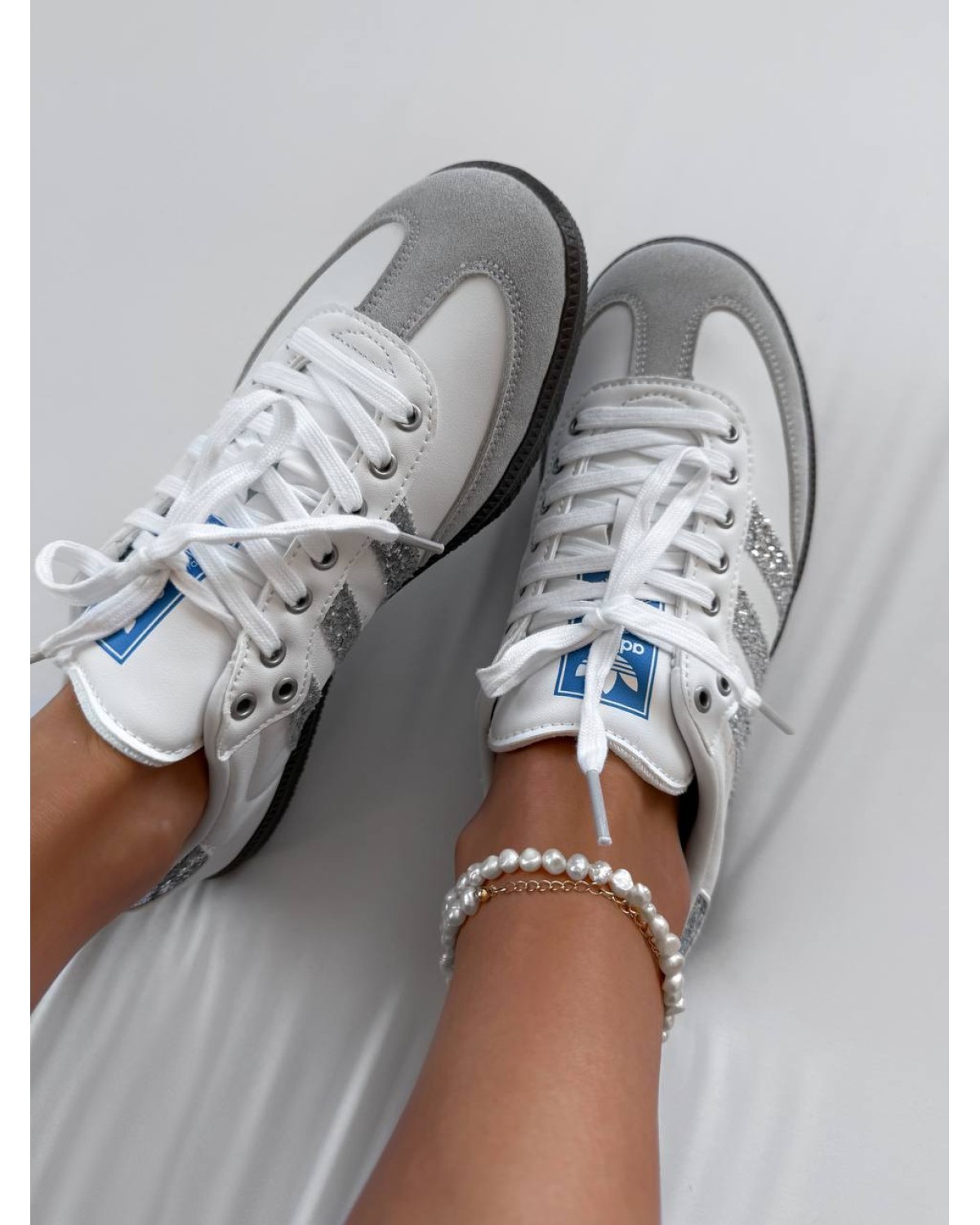 Adidas Samba White Glitter Shine