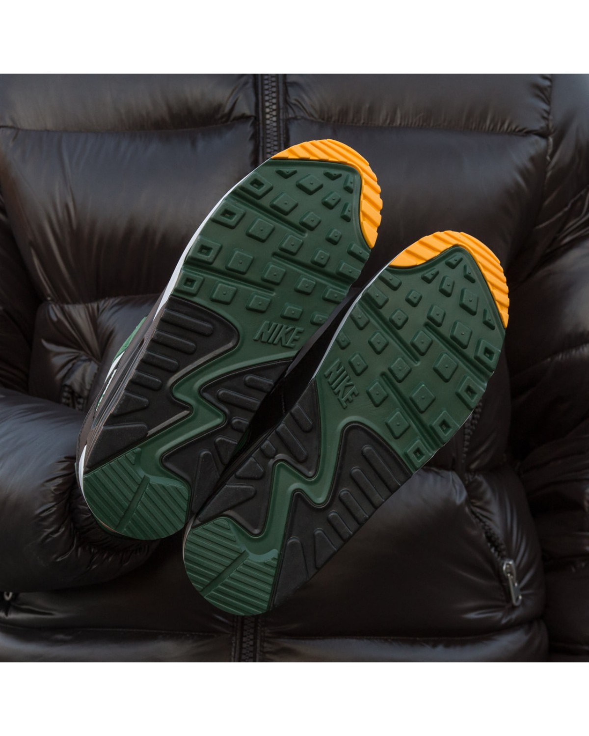 Nike Air Max 90 White Green Suede