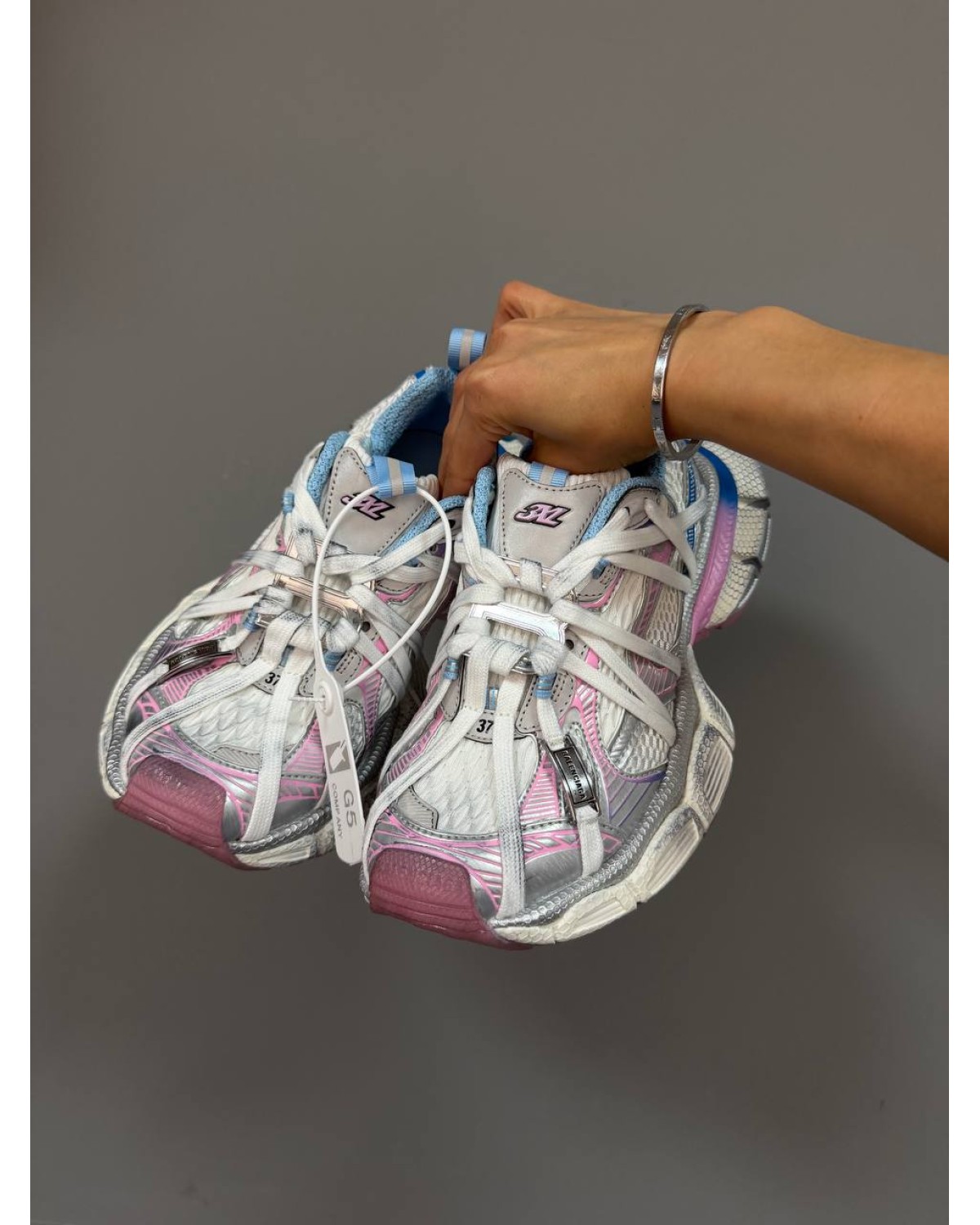 Balenciaga 3XL Extreme Laces Candy Pink/Blue Balenciaga 3XL Extreme Laces Candy Pink/Blue