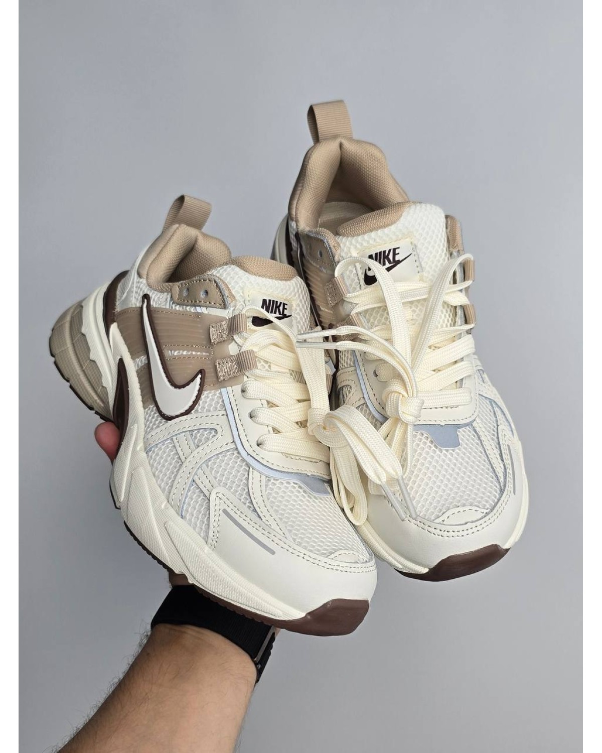 Nike V2K Run White/Light Beige/Brown Nike V2K Run White/Light Beige/Brown