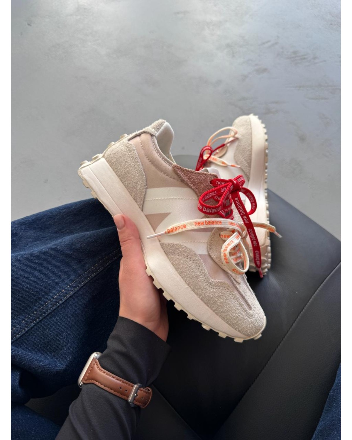 New Balance 327 Beige Extreme Laces